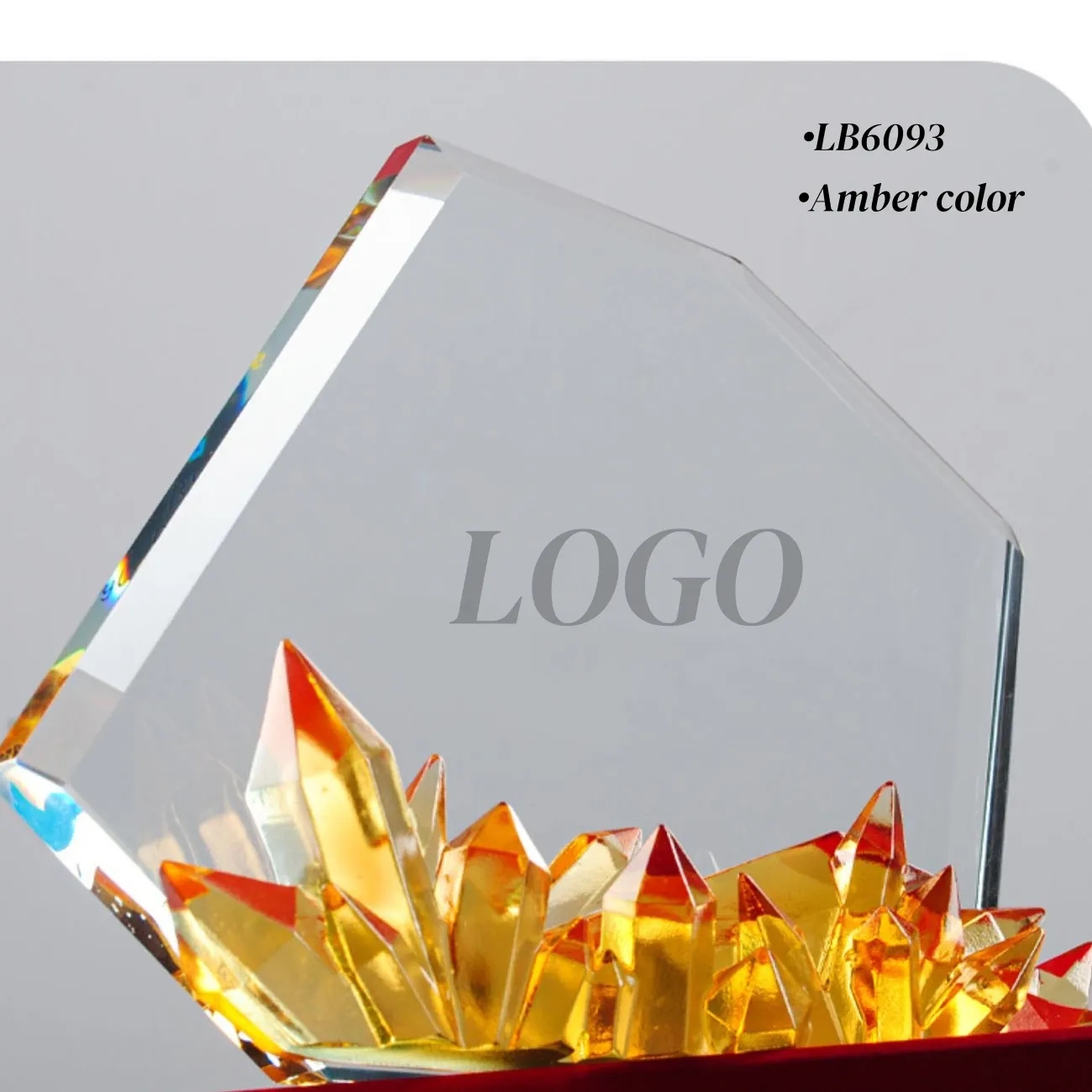 Appreciation Crystal Trophy Award Personalized 3