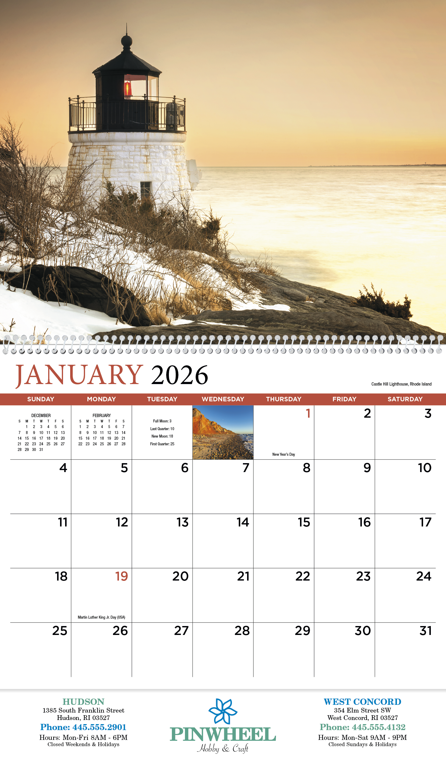 HotLine® Products New England Appointment Calendar - Spiral 14