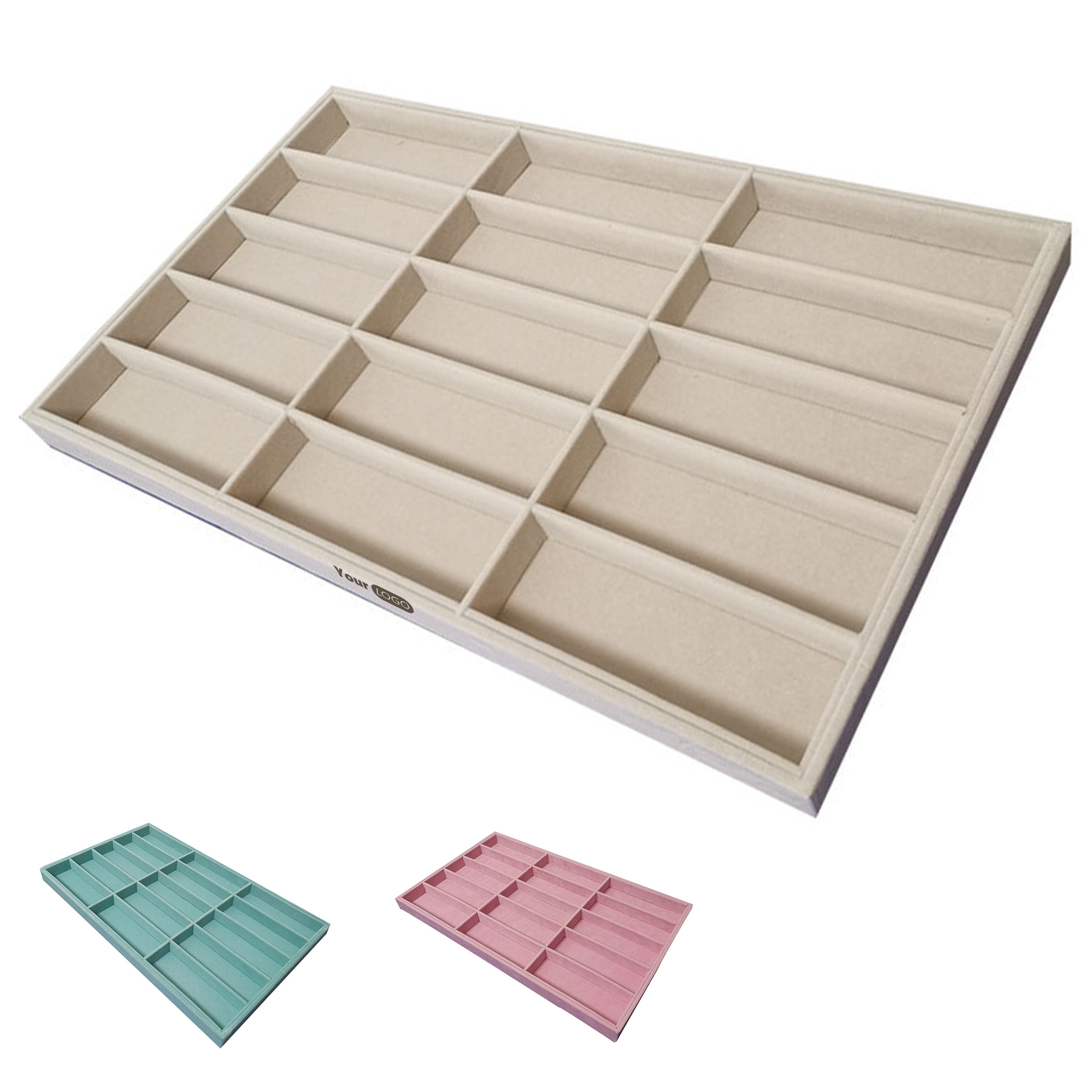 Fleece 15 Grid Glasses Storage Box 2