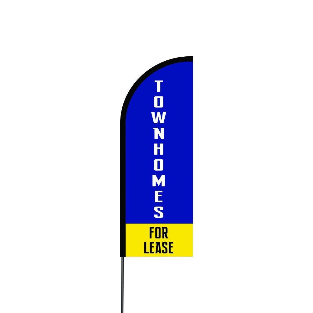 Town Homes For Lease Flag Kit 11' Feet Feather Flag Sign Outdoor Banner 1