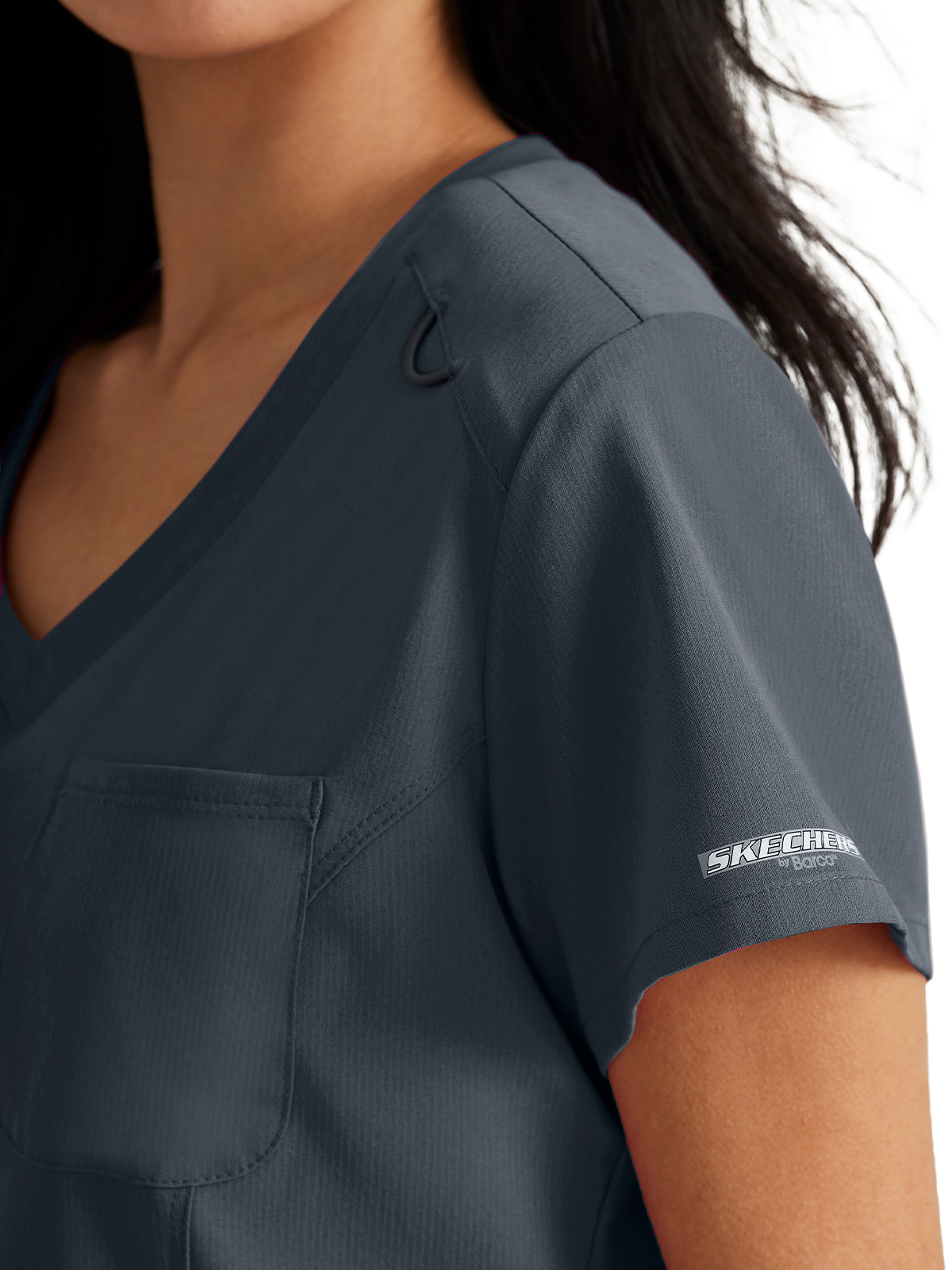Skechers - Women's One-Pocket V-Neck Dignity Tuck-In Scrub Top 4