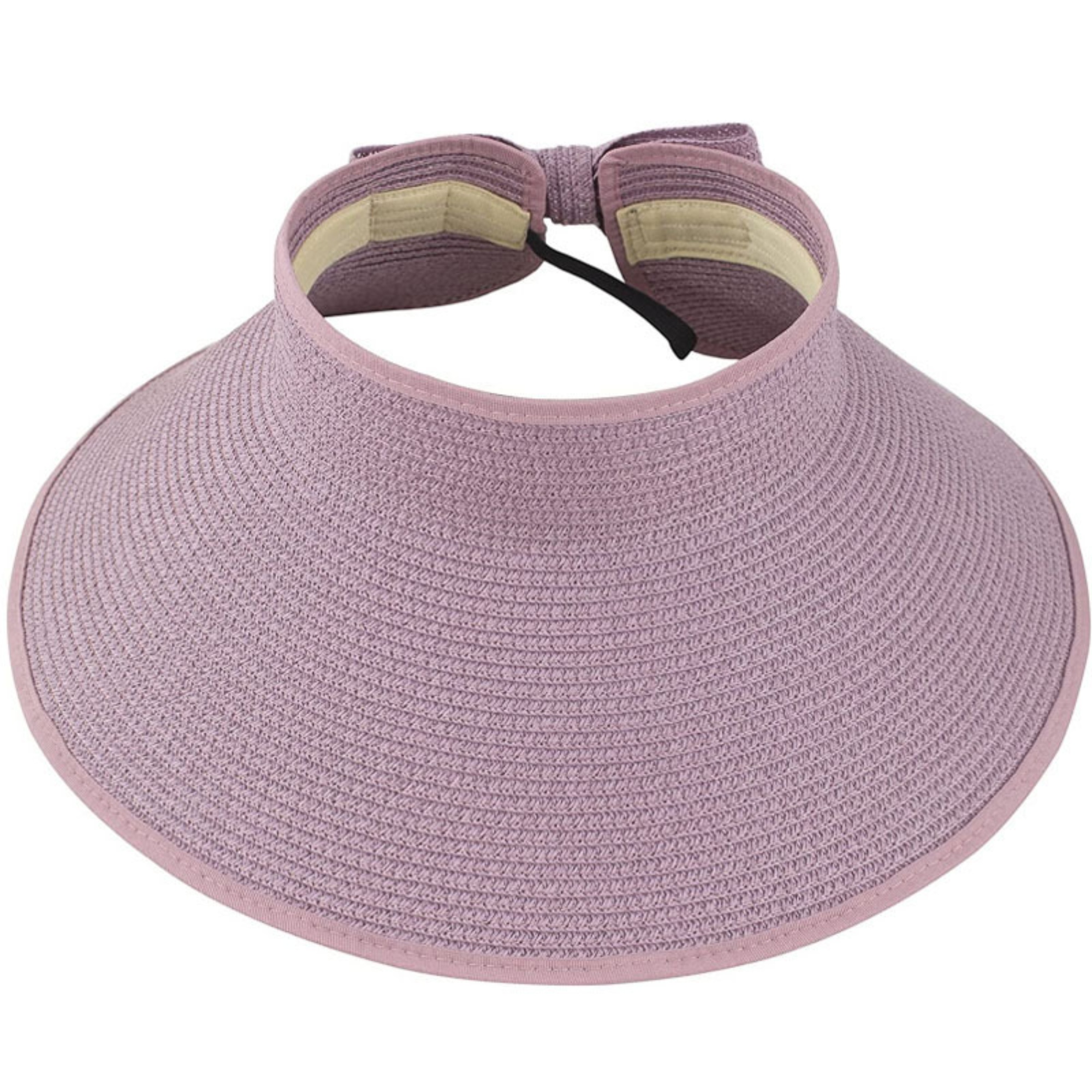 Woven Straw Rollable Visor Wide Brim UV - Blocking Hat 8