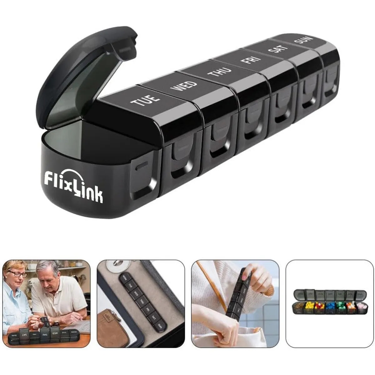 7-Day Pill Box with Removable Compartments 5