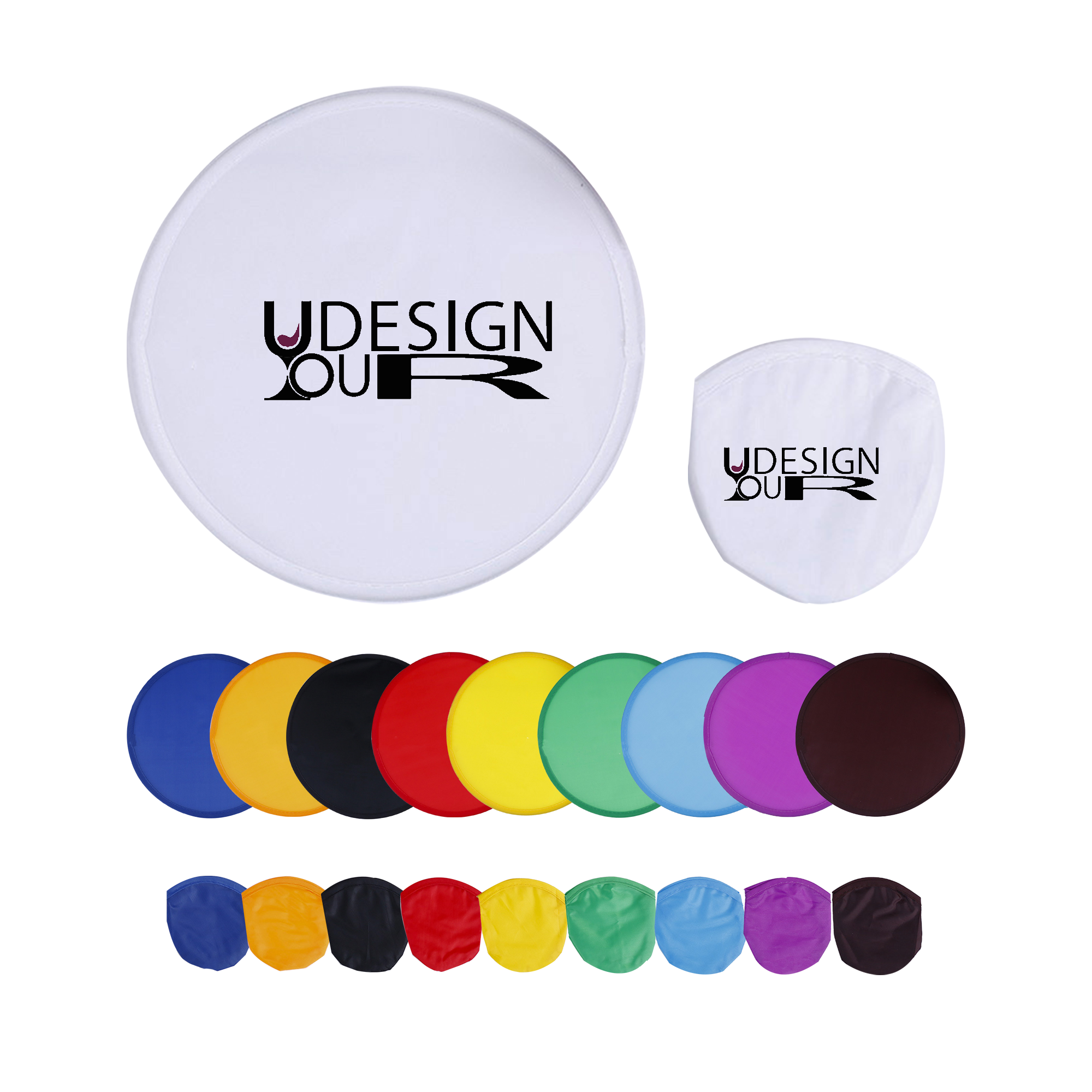 Polyester Collapsible Flying Disc W/Pouch 3