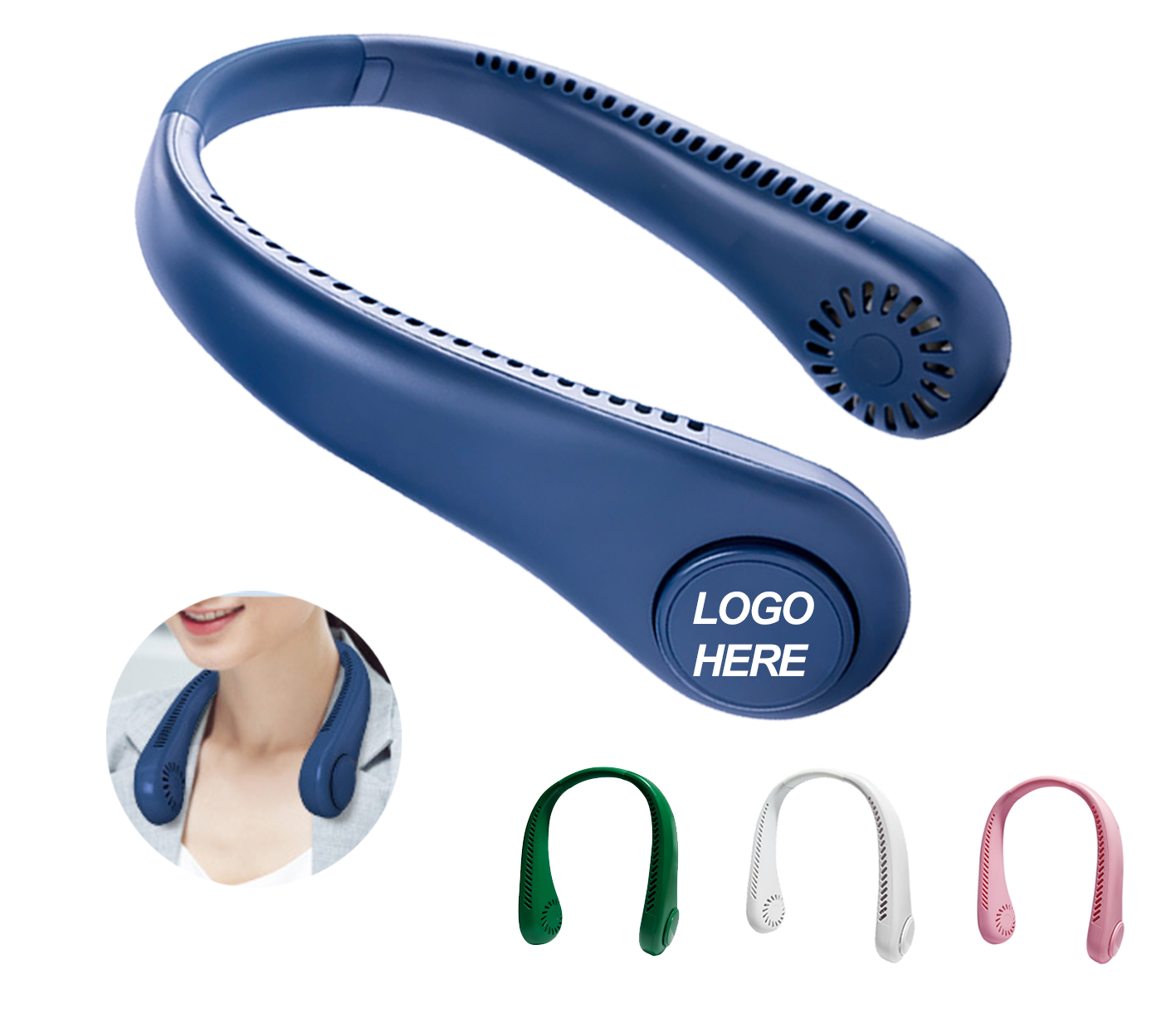 Silent Portable Rechargeable Bladeless Neck Fan 2