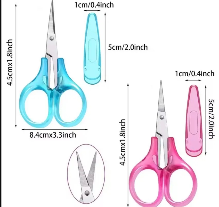 Stainless Steel with Protective Cover Straight Tip Scissors 5
