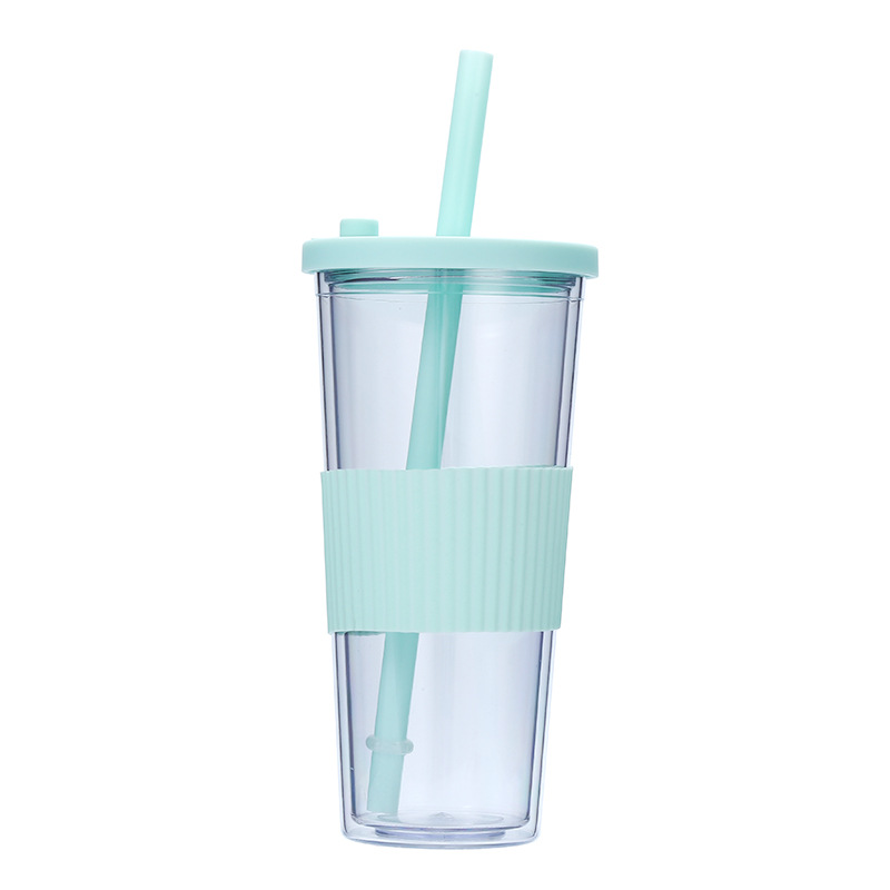 24oz Plastic Cups with Straw 4