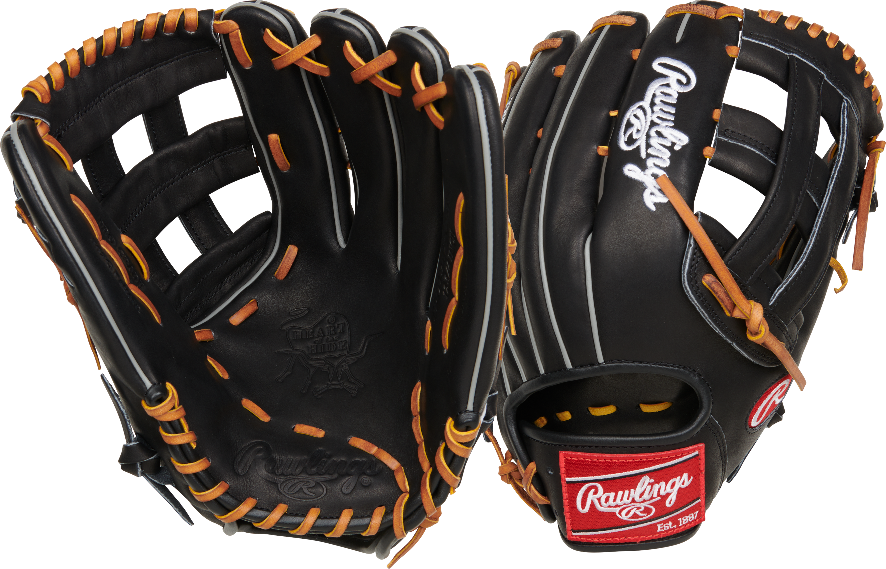 Rawlings Heart of the Hide 12.75 in Baseball Glove, Outfield 2