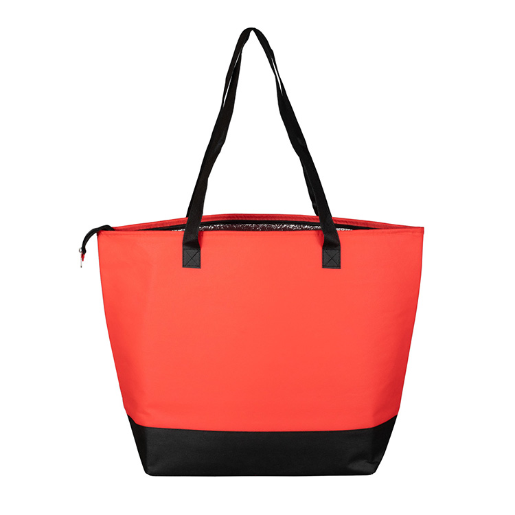 22"W x 16"H x 7 ½"Gusset - "FROST LINE" Super-Sized Insulated Zipper Cooler Tote 21