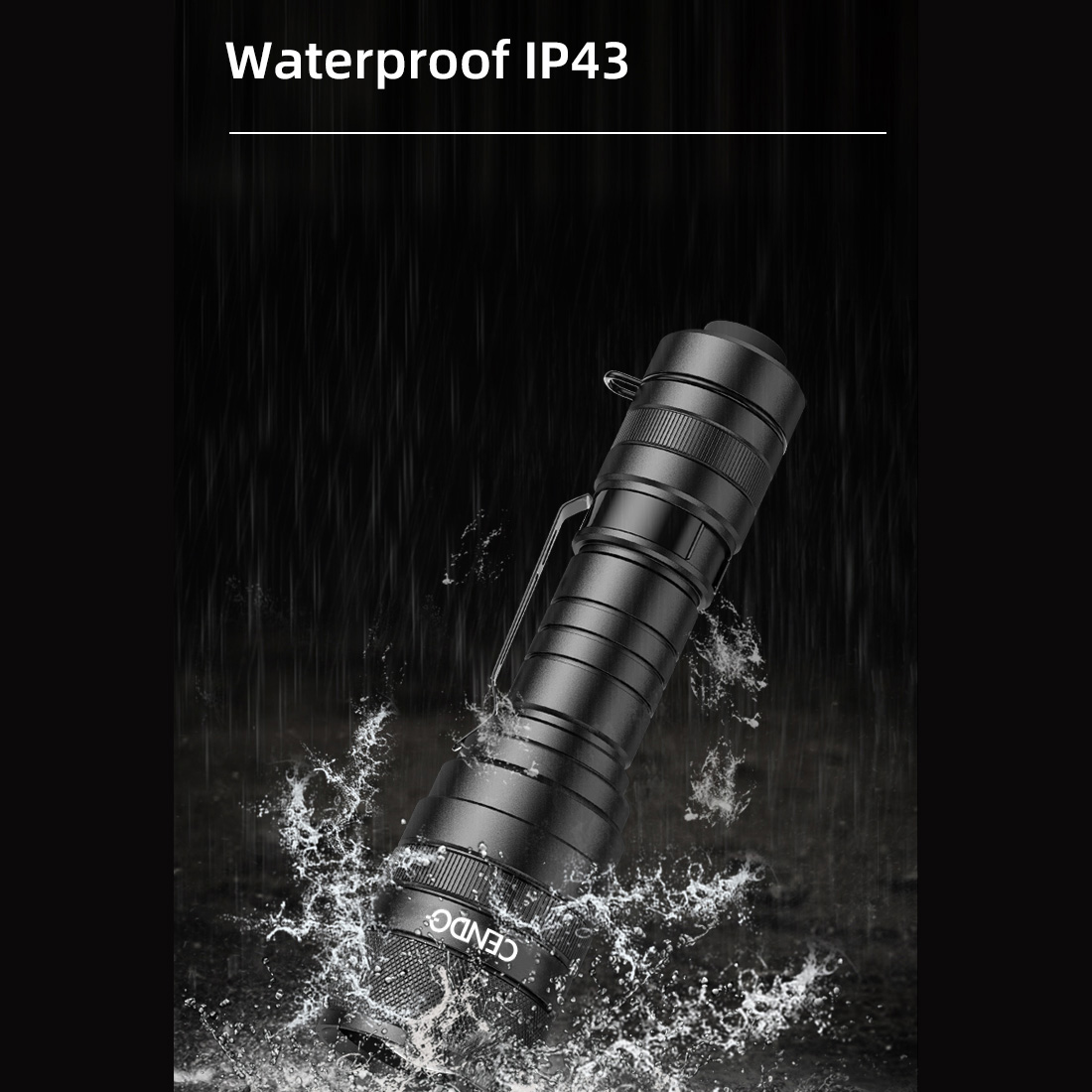 LED Zoom Flashlight 1000 Lumens – Ultra Bright, Water-Resistant, USB-C Rechargeable 2300mAh 7