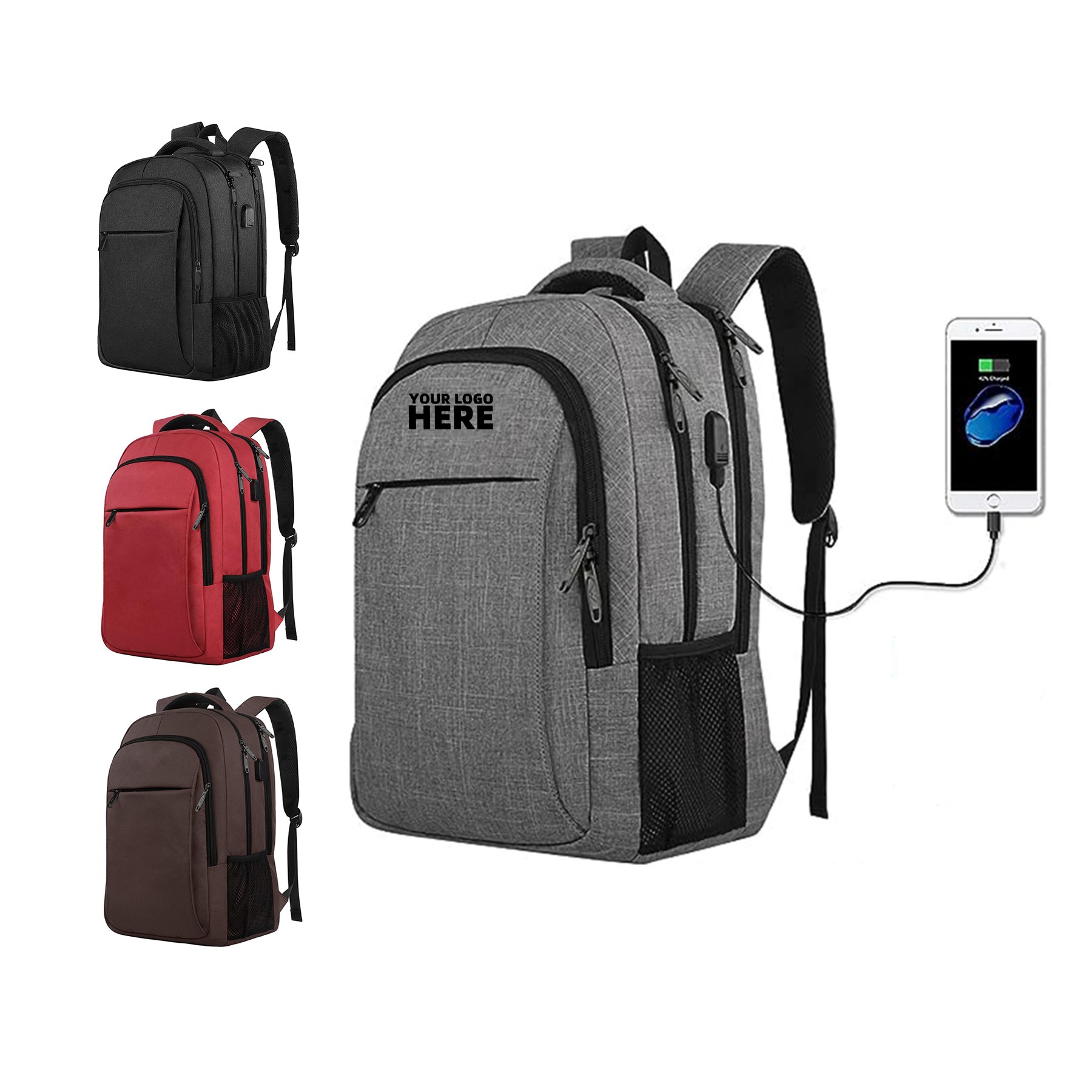 Laptop Backpack w/USB Charging Port