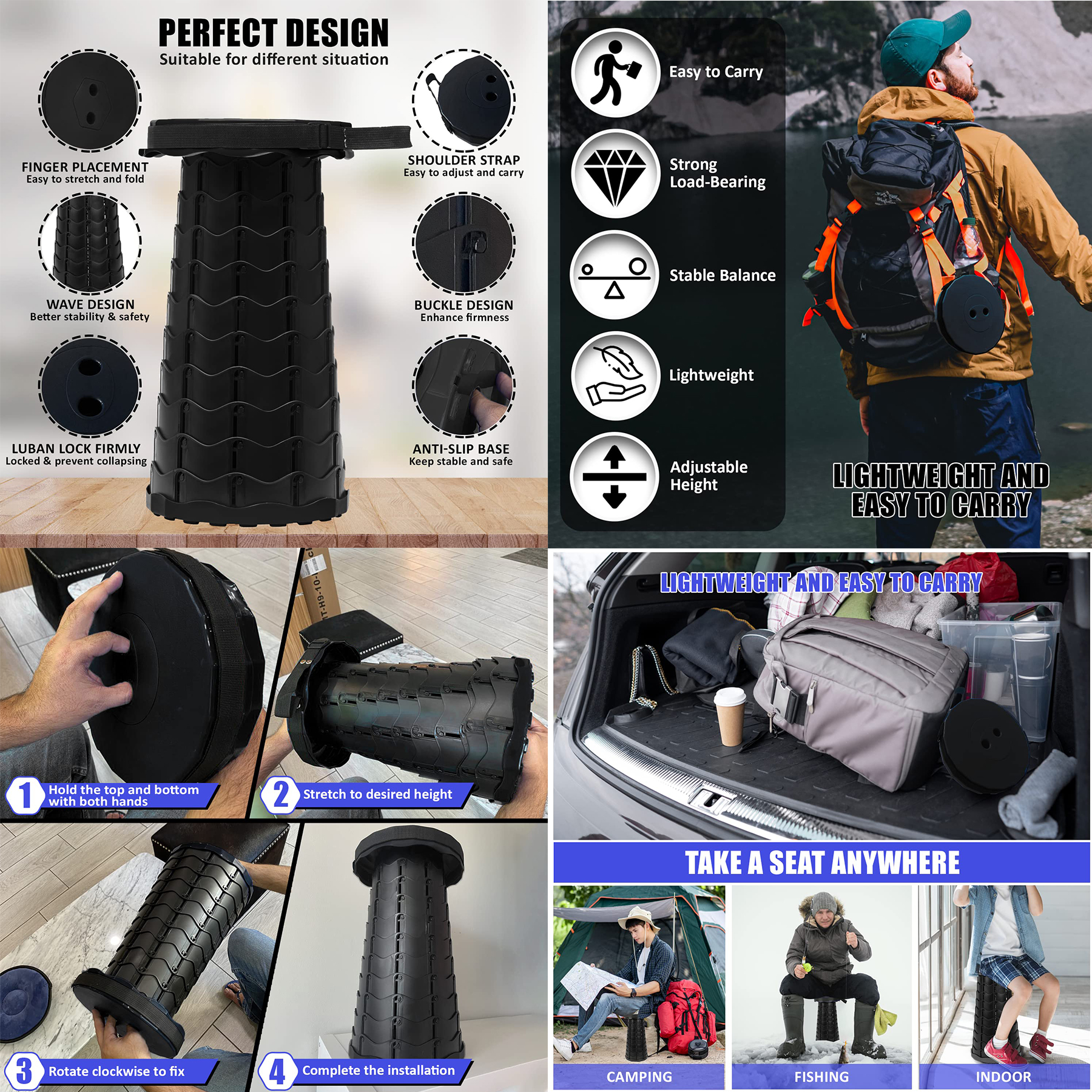 Lightweight Telescopic Stool for Adults 2