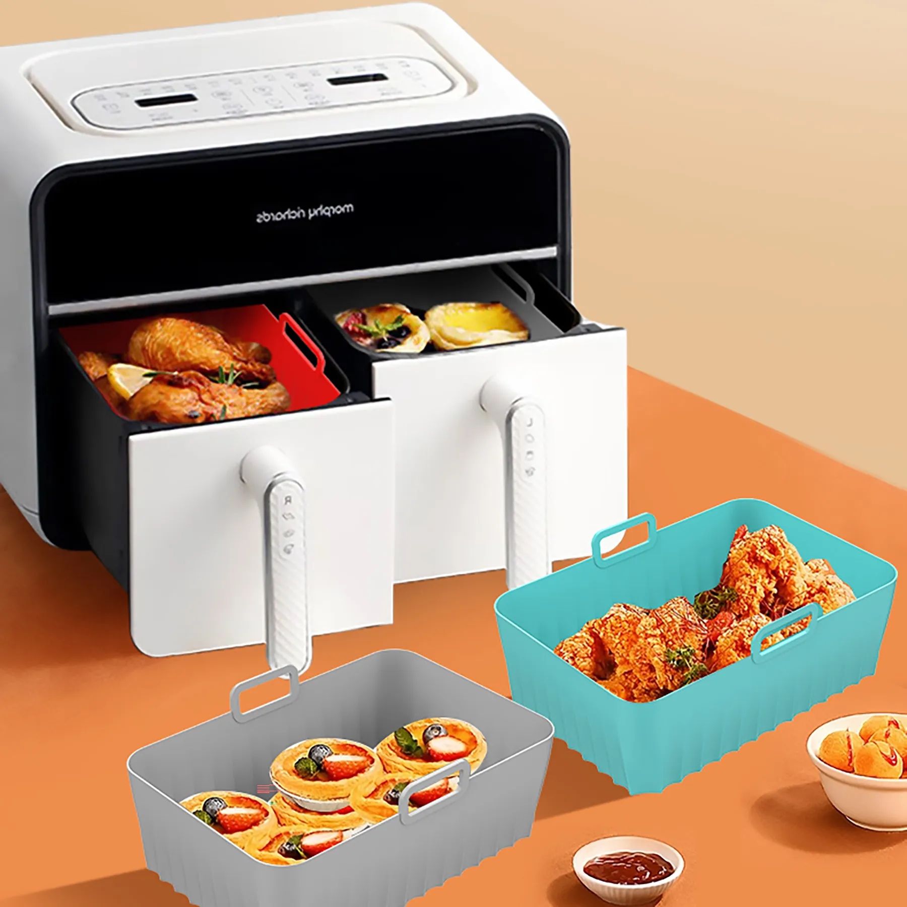 Silicone Air Fryer Baking Tray 11