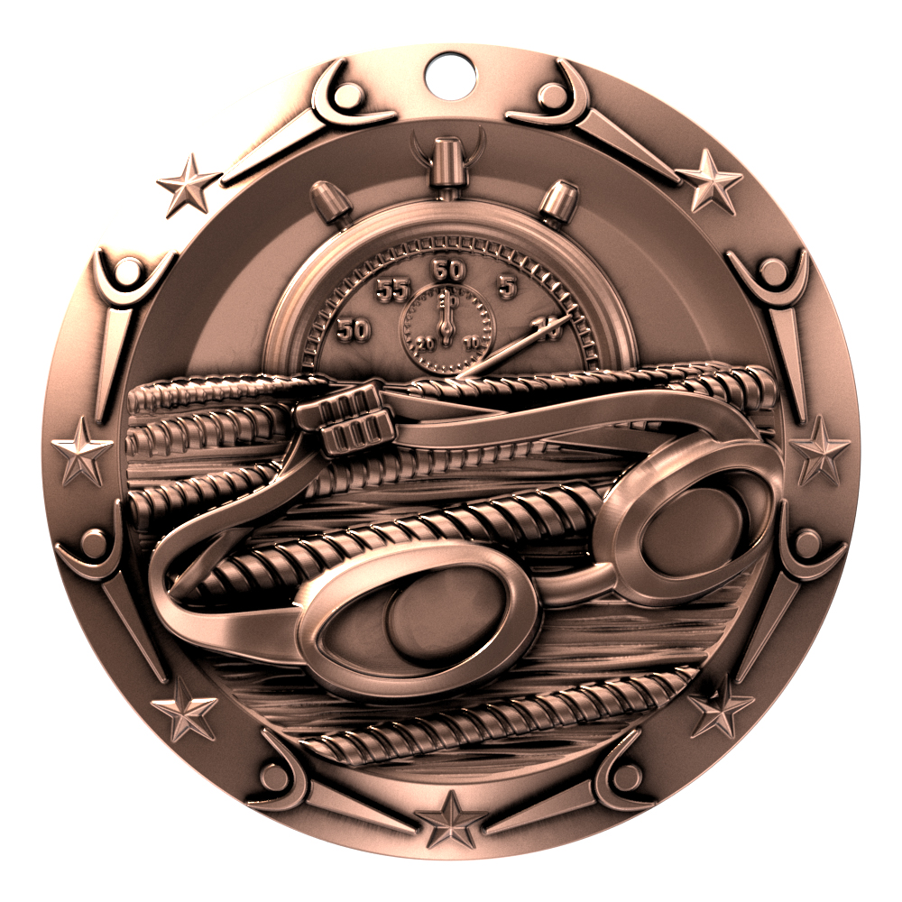 Swimming World Class Medallion (3") 7