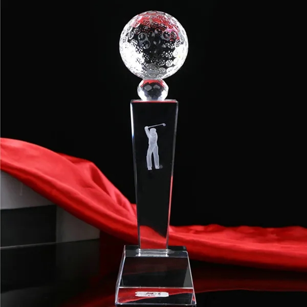 Crystal Golf Ball Trophy 4