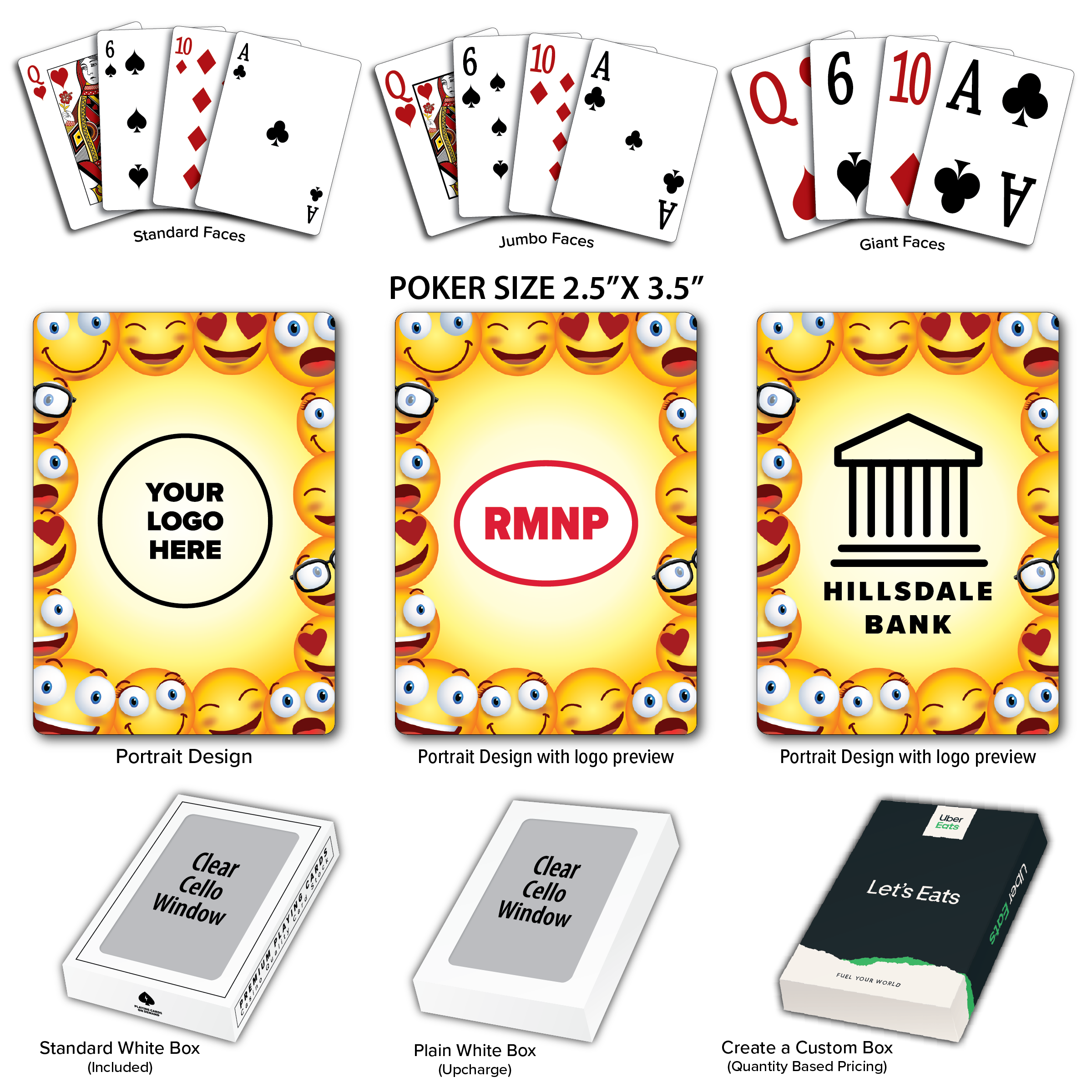 Smiley Faces Theme Poker Size Playing Cards
