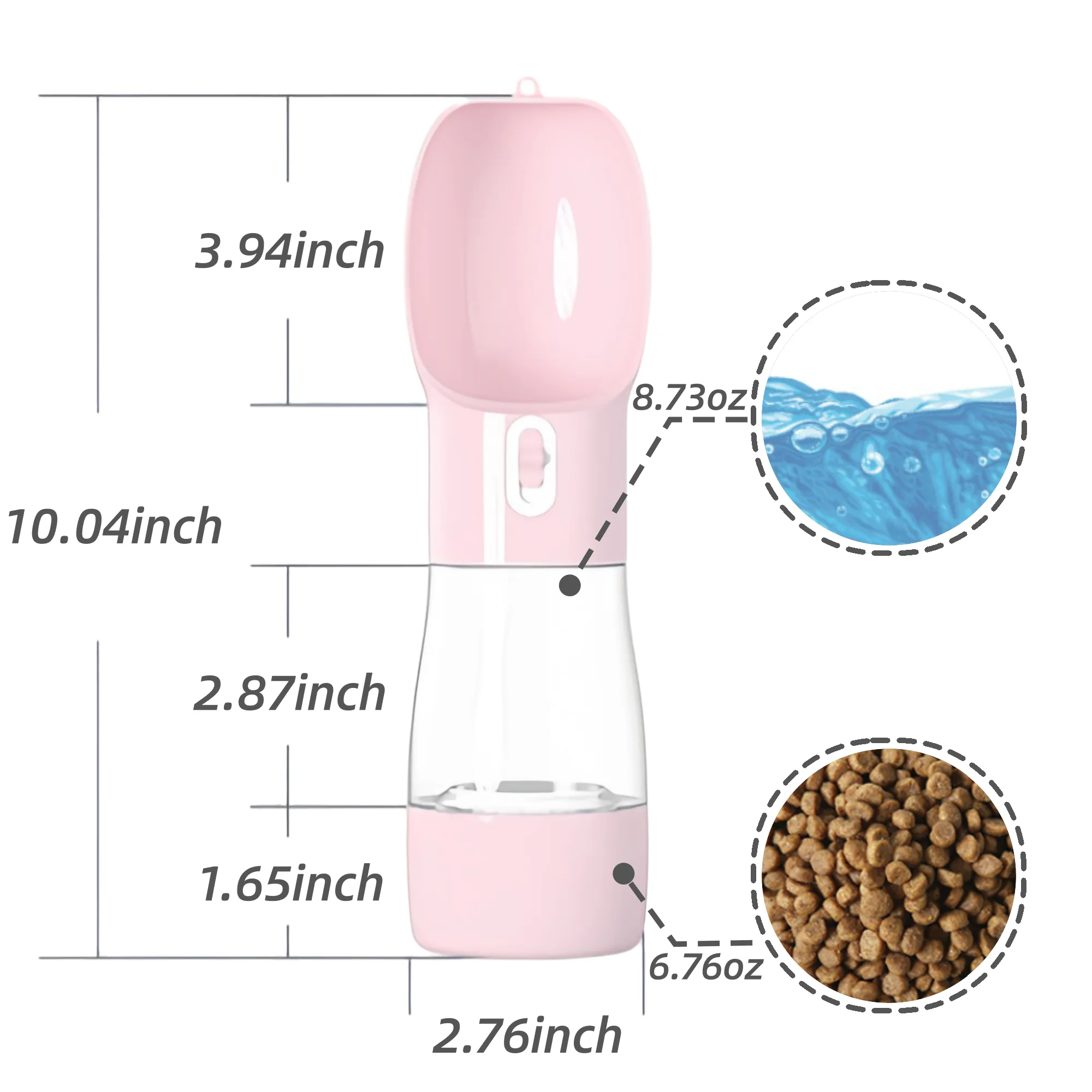 Portable Outdoor Pet Water Bottle With A Feeding Bowl 7