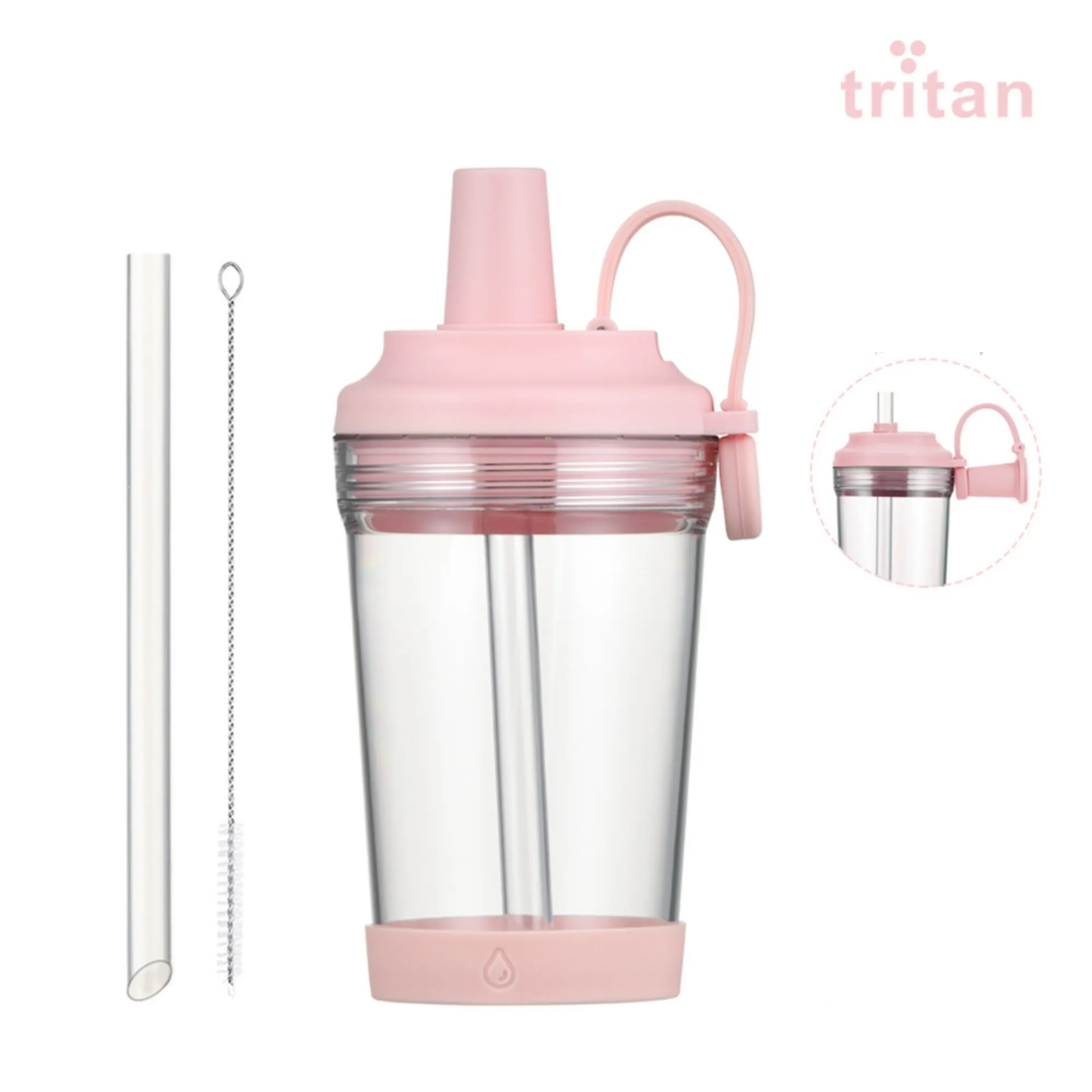 17oz Tritan Magnetic Handle Straw Cup 11
