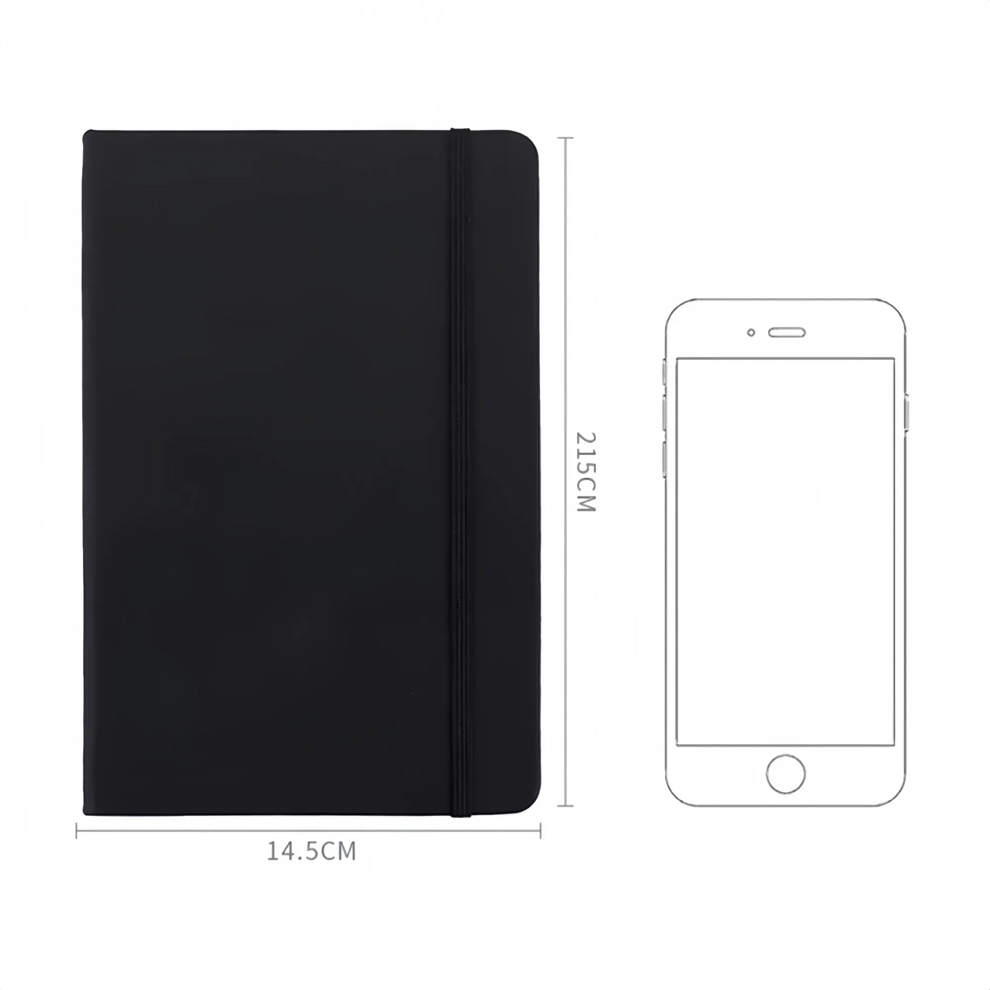 Premium PU Leather Notebook with Elastic Band 15