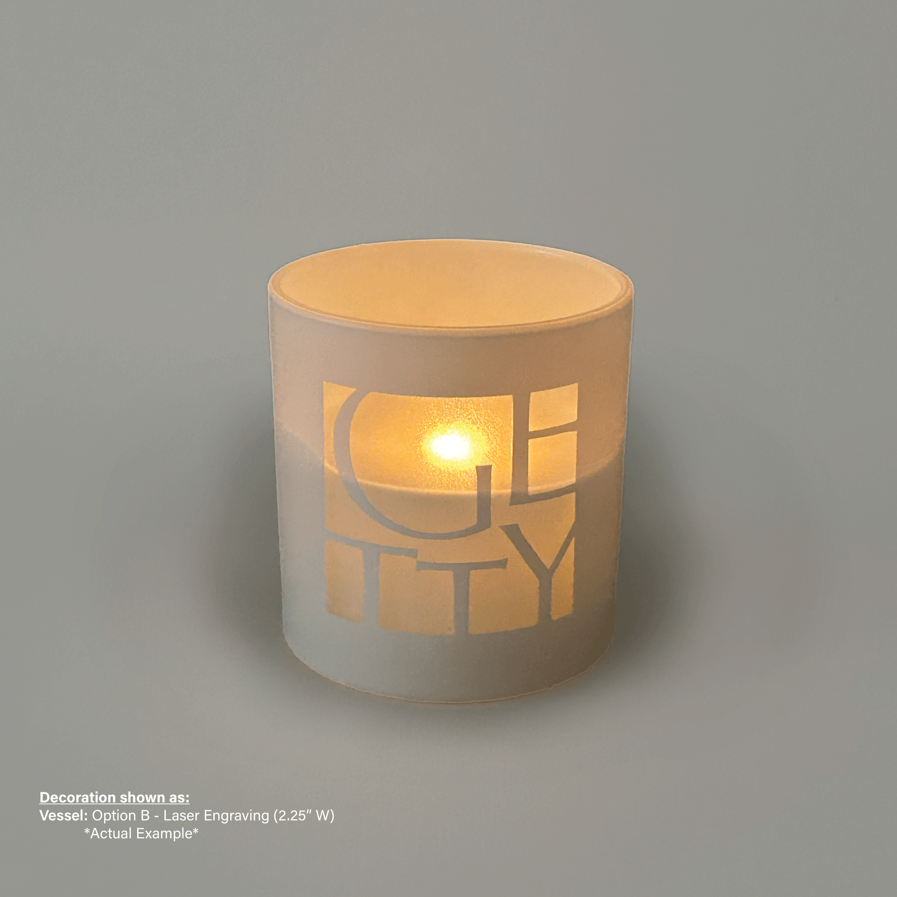 9 oz White Candle with Gift Box Engraved