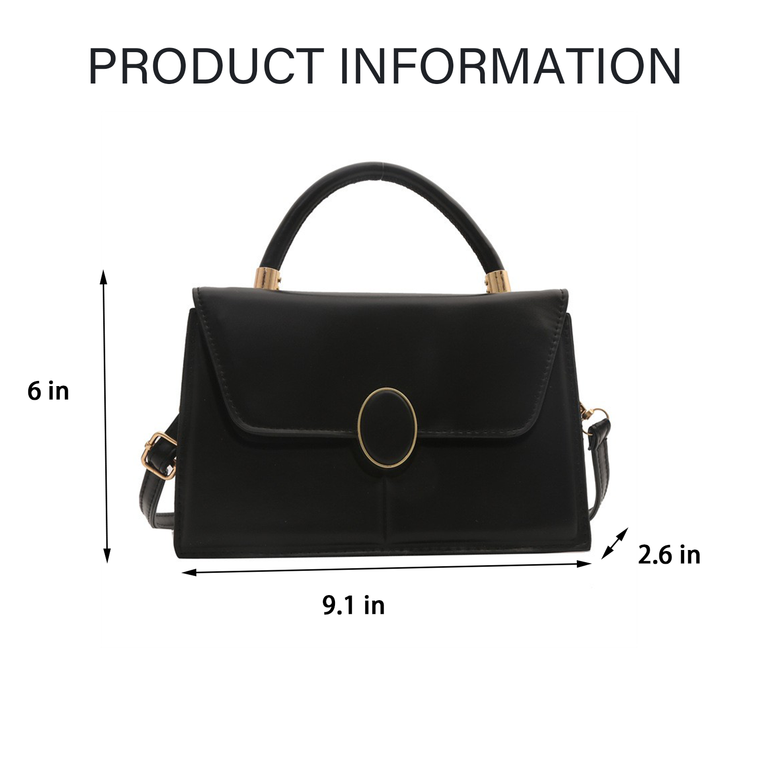 PU Leather Handheld Small Square Bag 3
