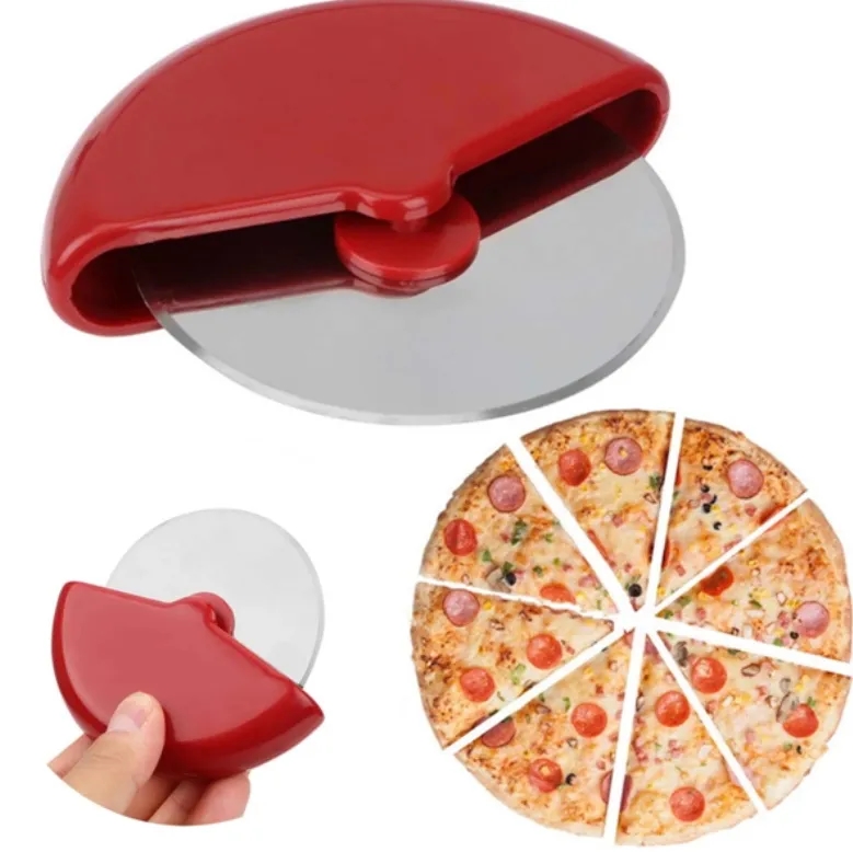 Durable Stainless Steel Pizza Cutter Wheel for Commercial Kitchen & Catering 2