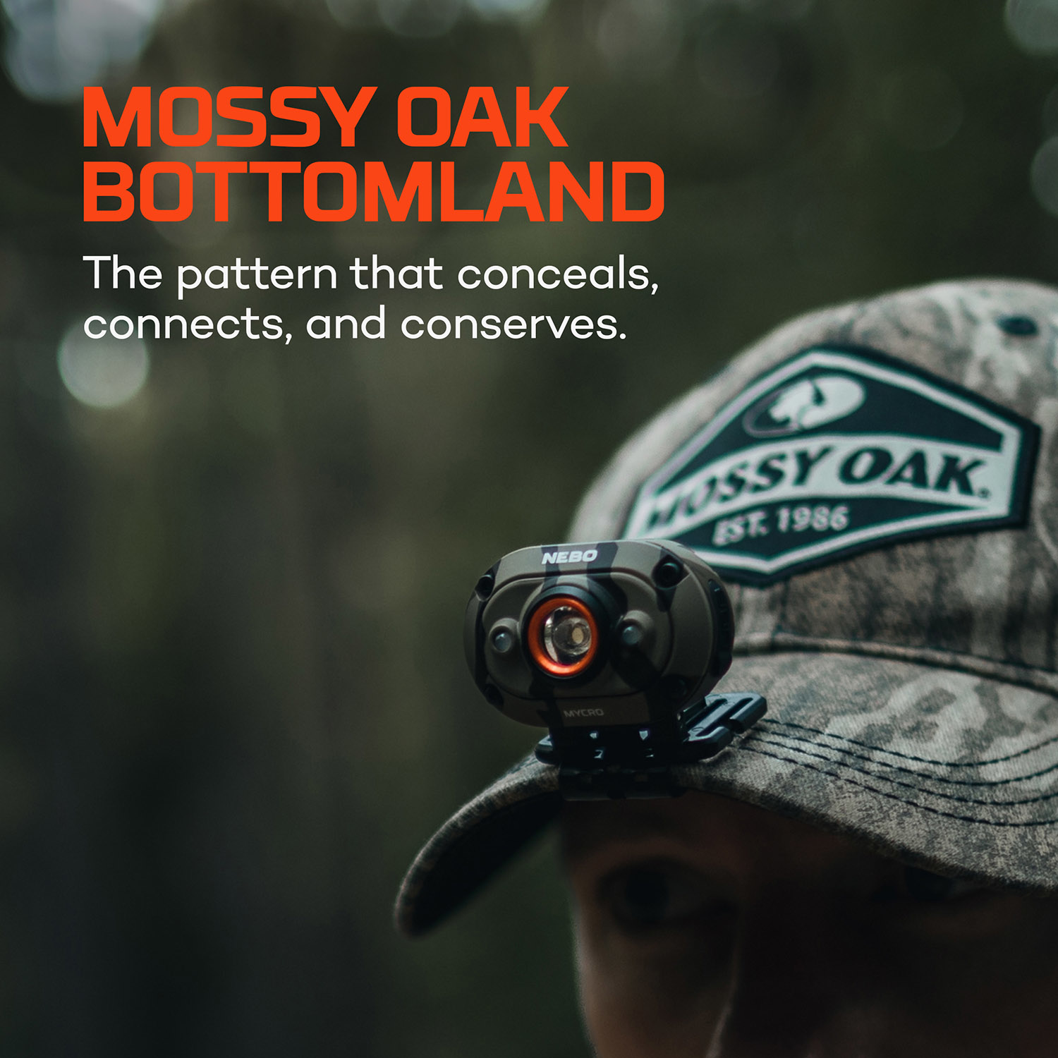 NEBO® MYCRO 450 RECHARGEABLE HEADLAMP MOSSY OAK CAMOUFLAGE 7