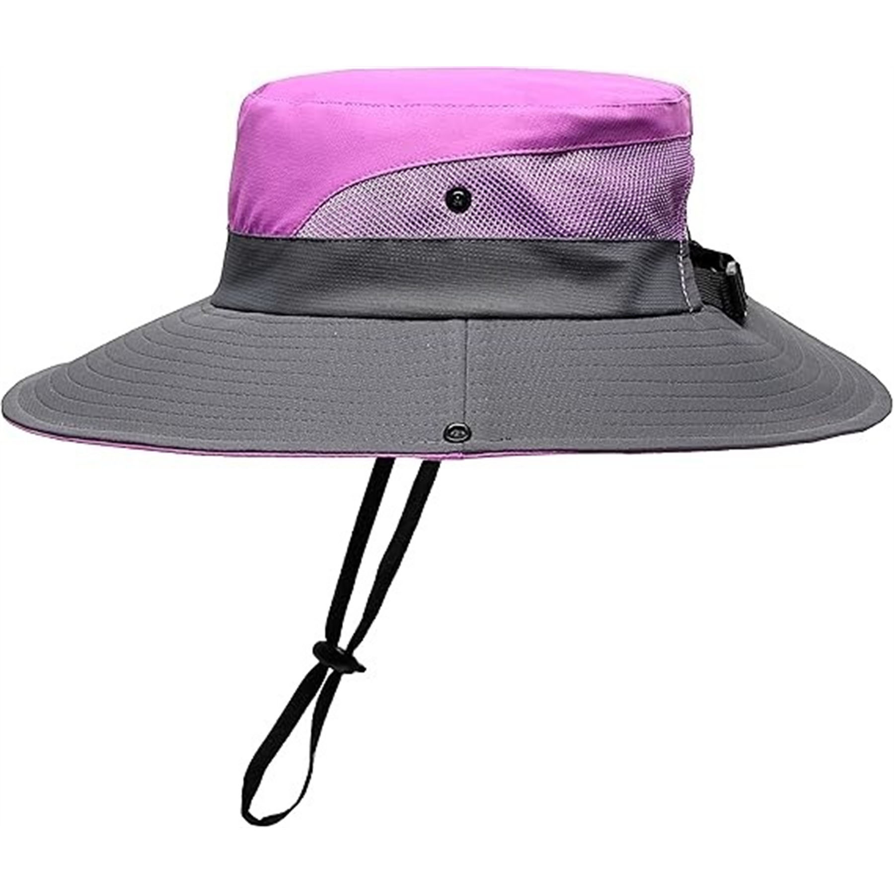 Womens Summer Foldable Cool Mesh Ponytail Bucket Hat 9