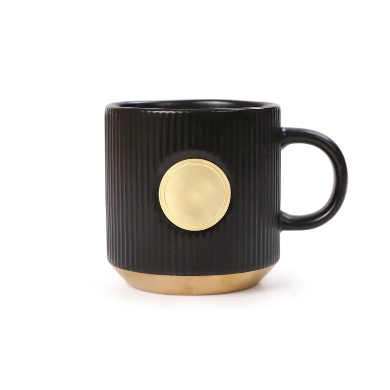 13 OZ Ceramic Striped Coffee Mug 2