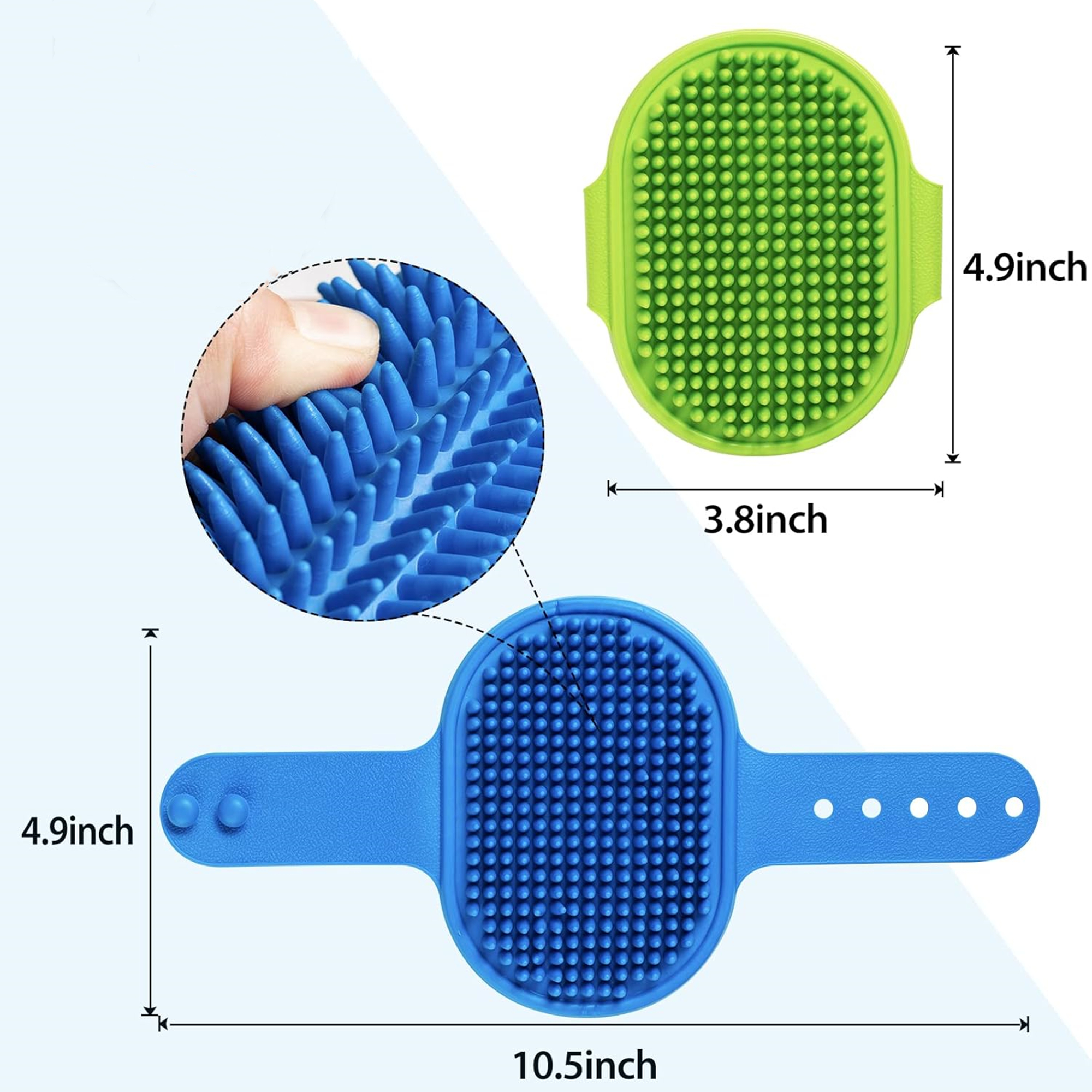 Pet Shampoo Bath Brush With Rubber Comb 3