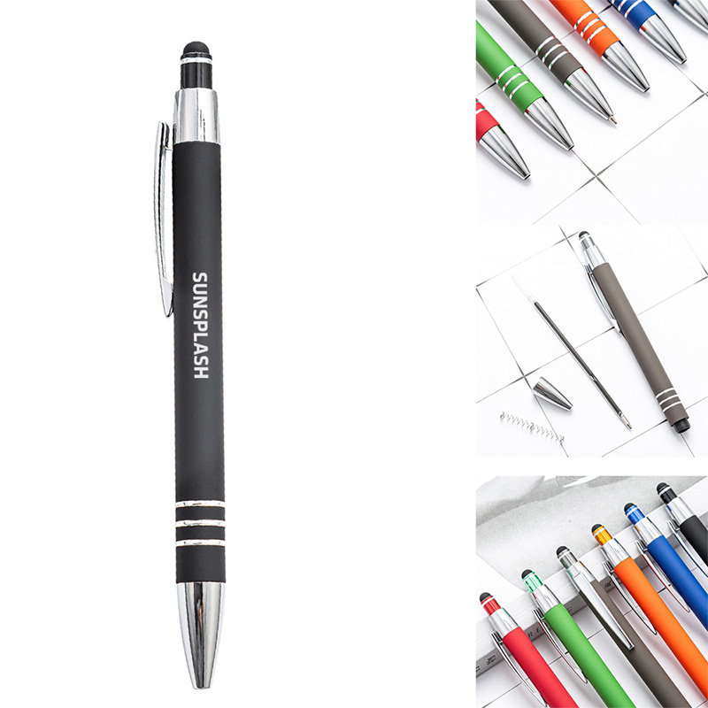 Stylus Click Action Aluminum Ballpoint Pen 5