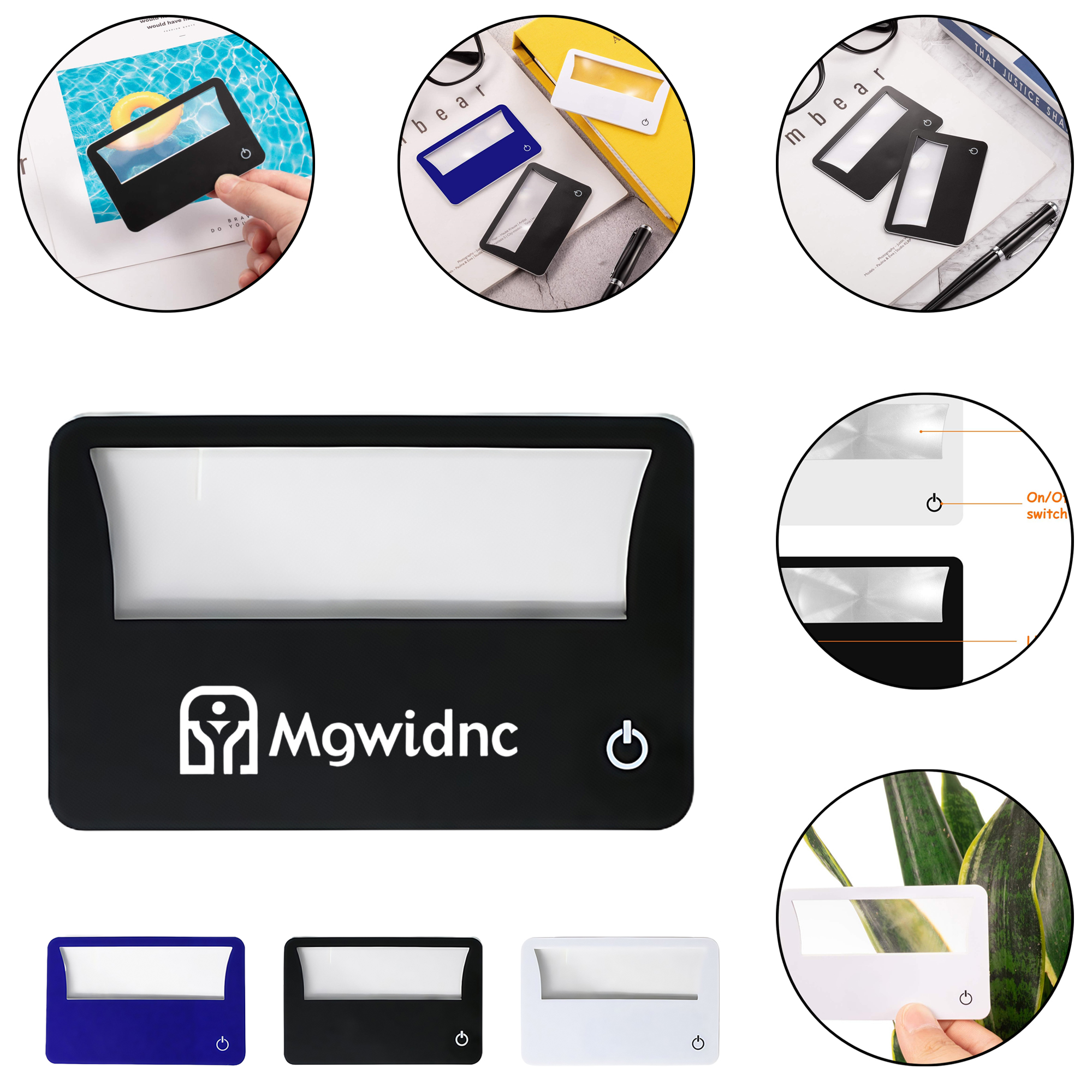Pocket-Sized LED Illuminated Magnifying Glass for Business Cards