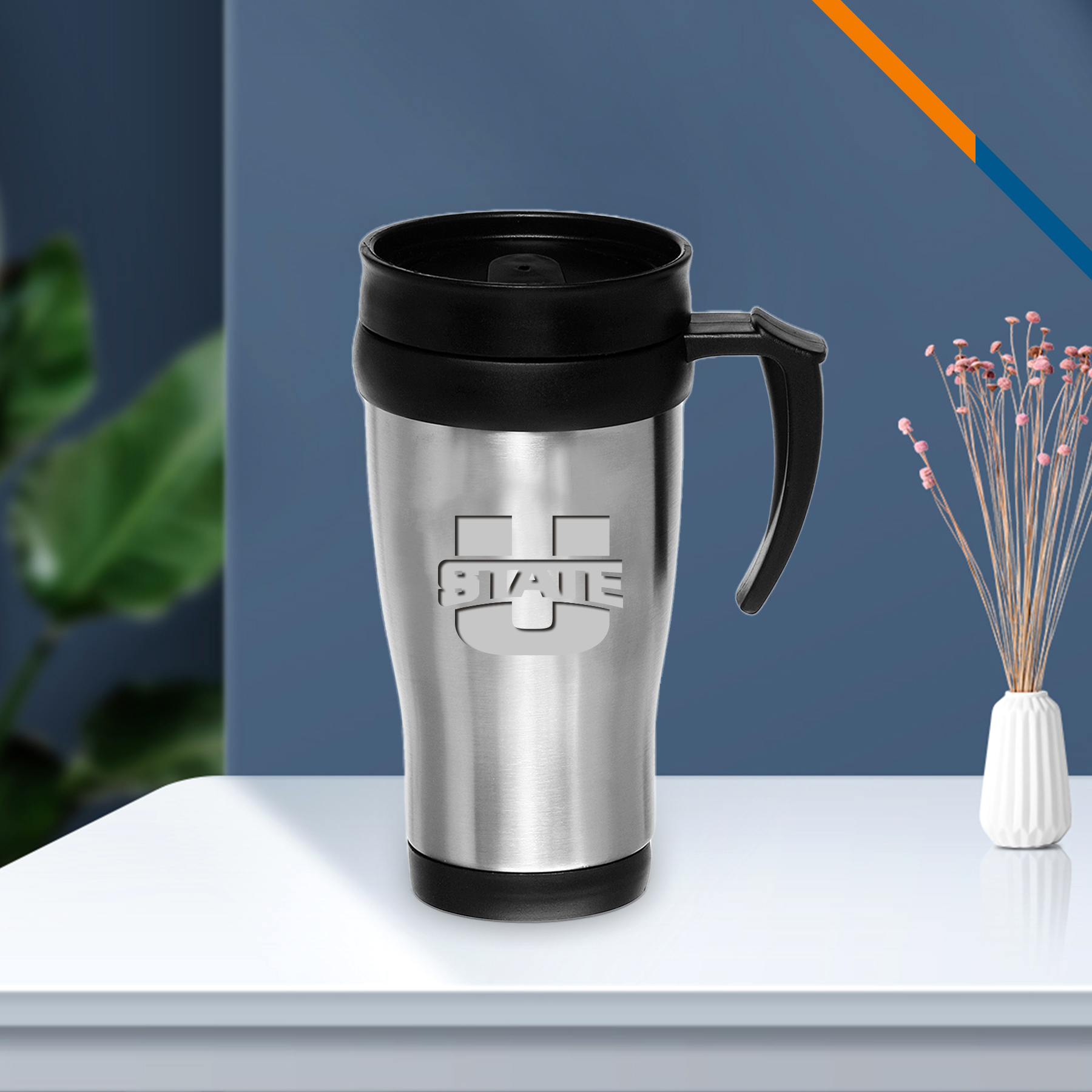 Grapho Stainless Steel Travel Mug - 14 OZ. 2
