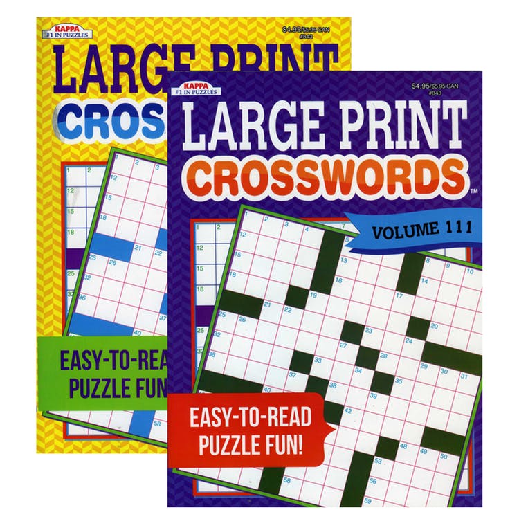 Crosswords Puzzle Books - Large Print Two Titles, promotional toy with logo imprint 2