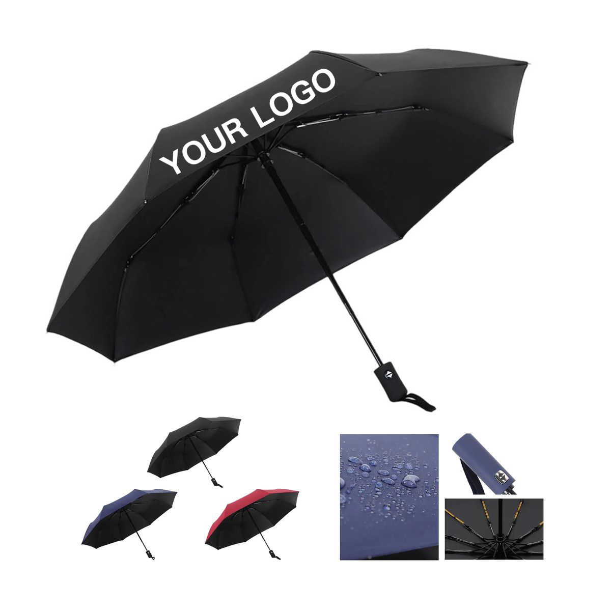 Durable Pongee Inverted Umbrella with Comfortable Handle 6