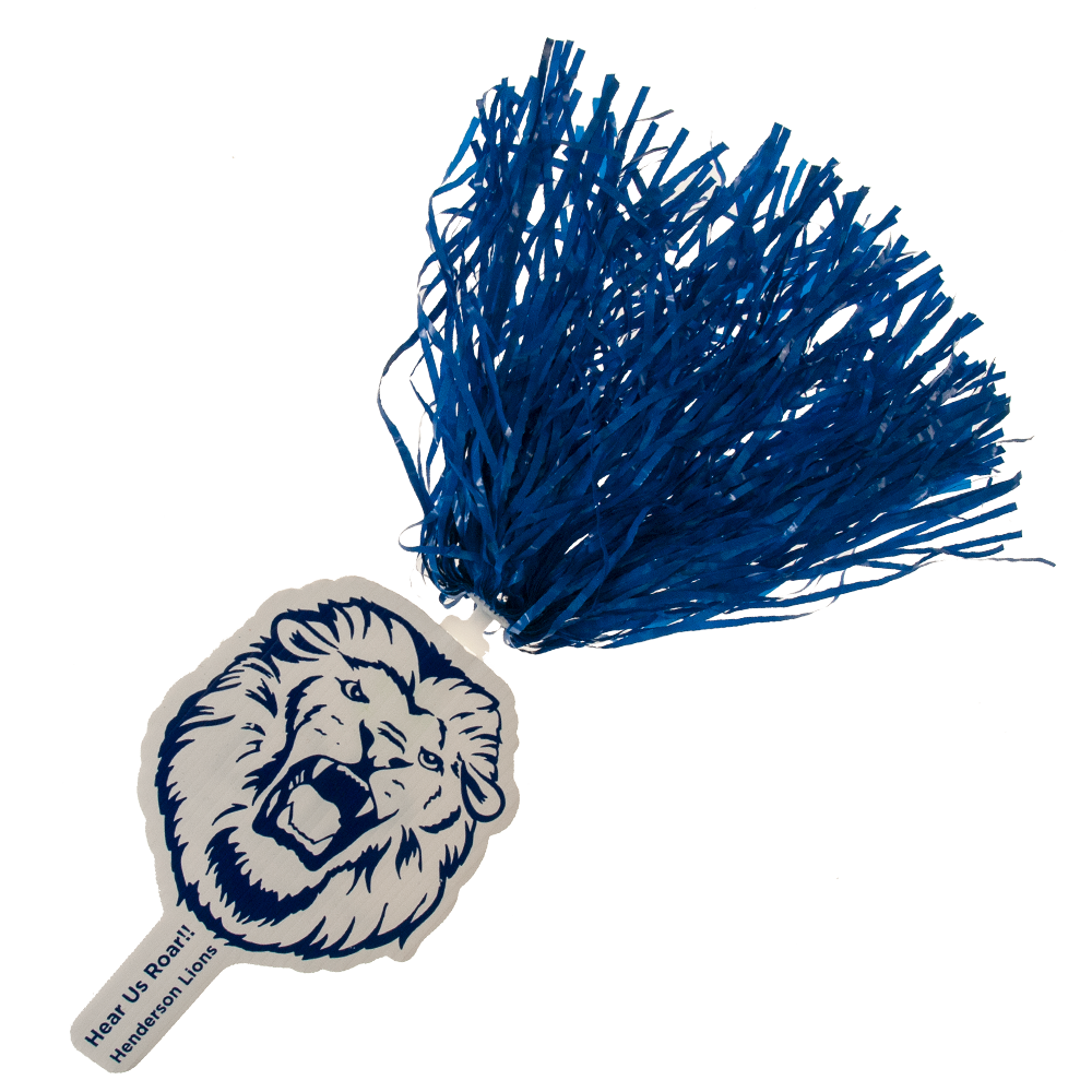 Lion Mascot Hand Fan, Screen Printed 26