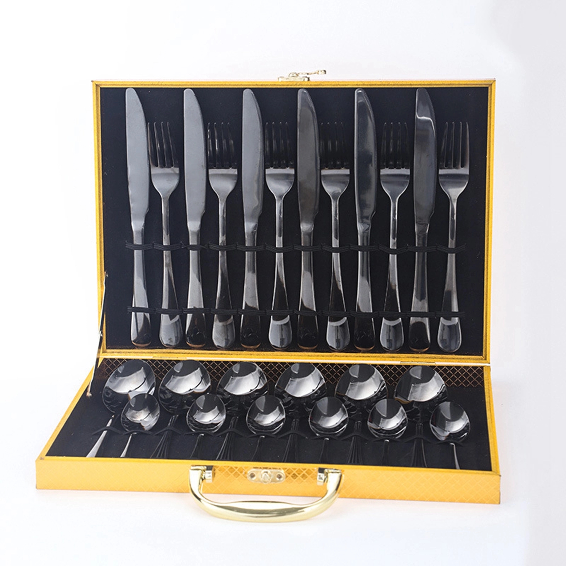 24 Pcs Stainless Steel Cutlery Set with Wooden Case 7