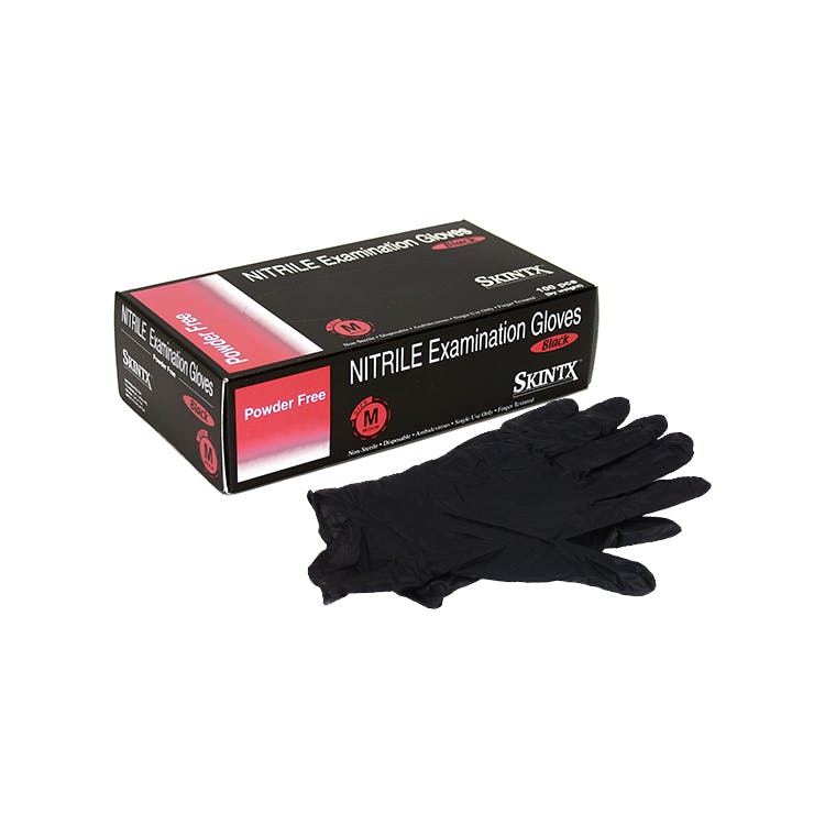Nitrile Exam Gloves - Black Medium 1