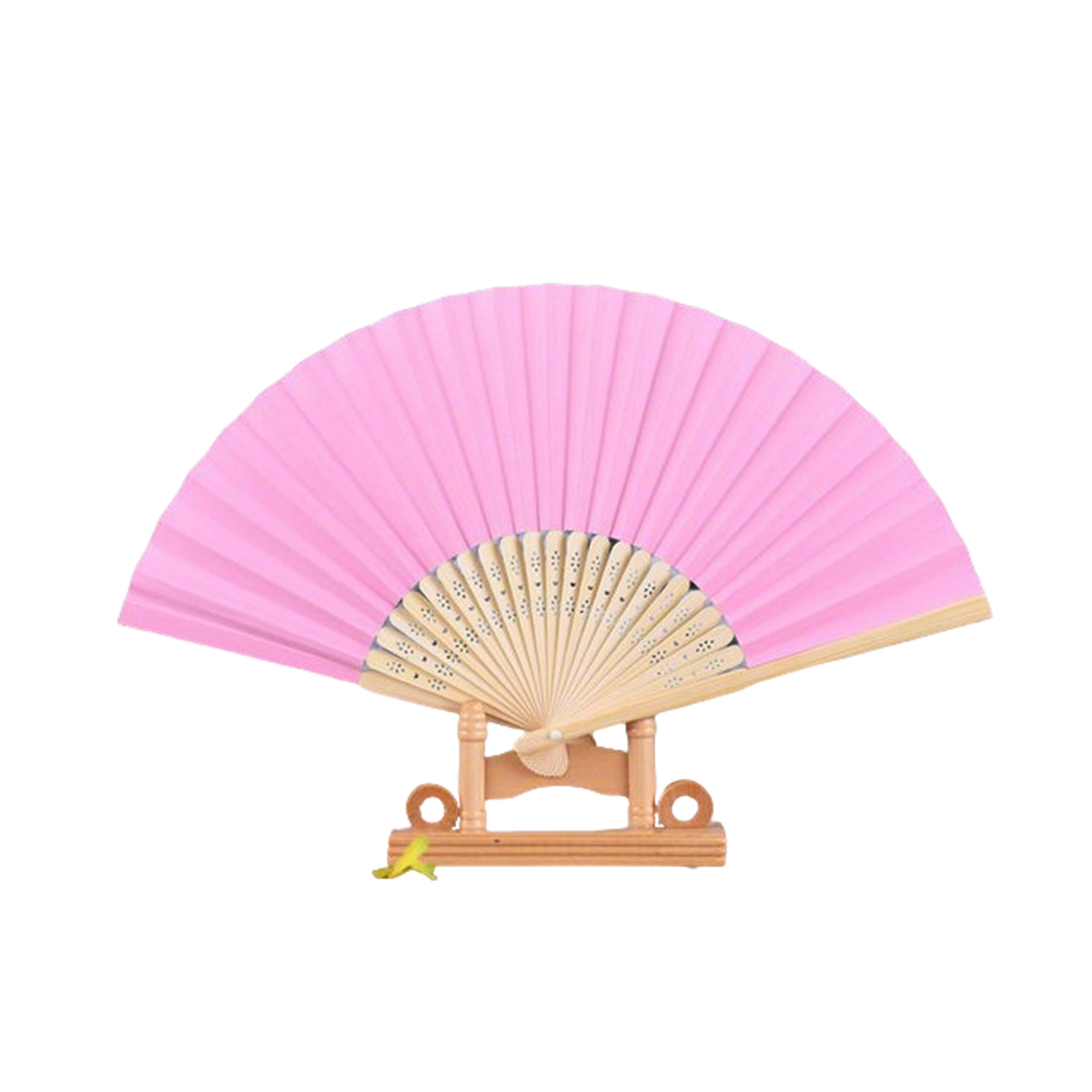 Bamboo Folding Handheld Paper Fan 8.2" x 15" 4