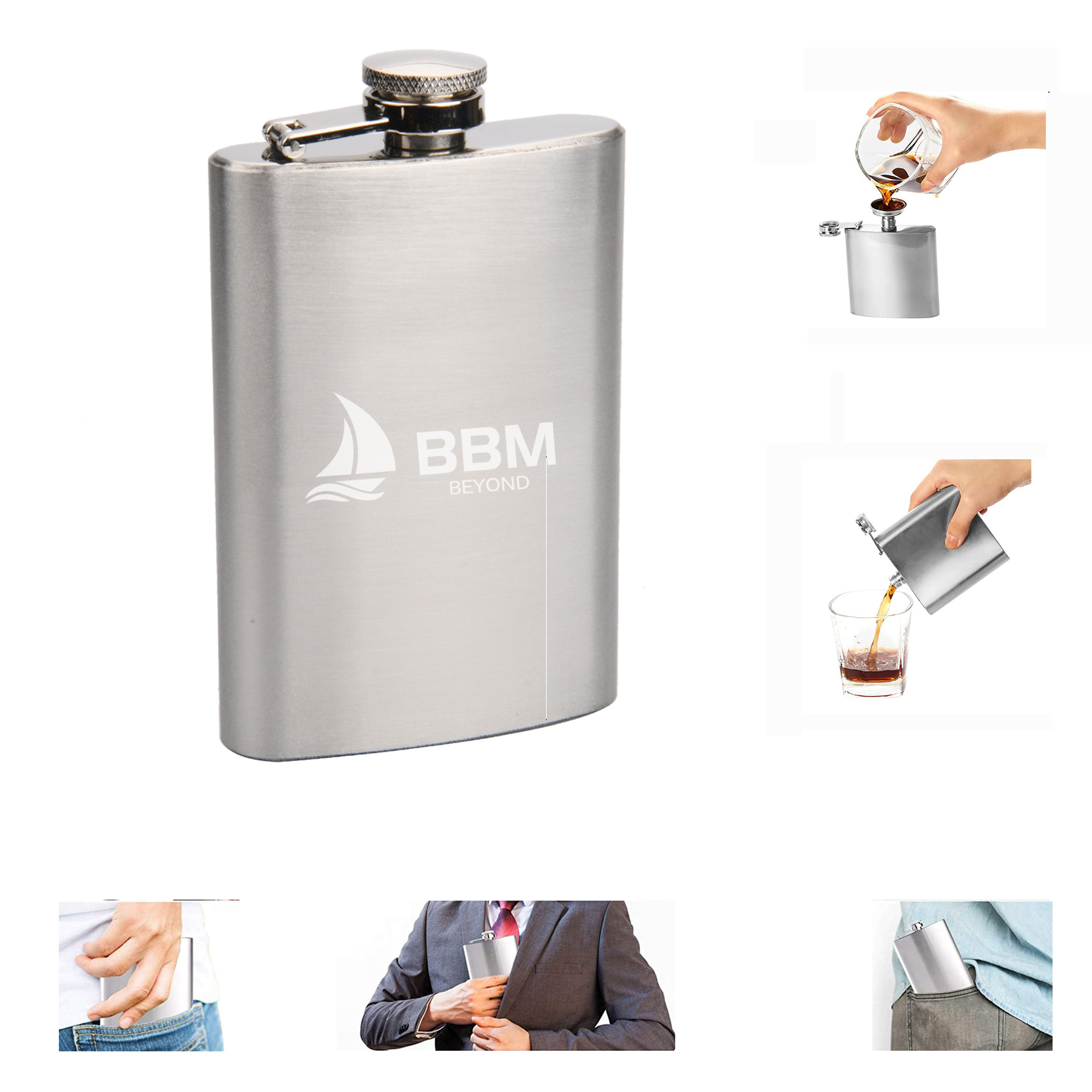 8oz Hip Flask 1