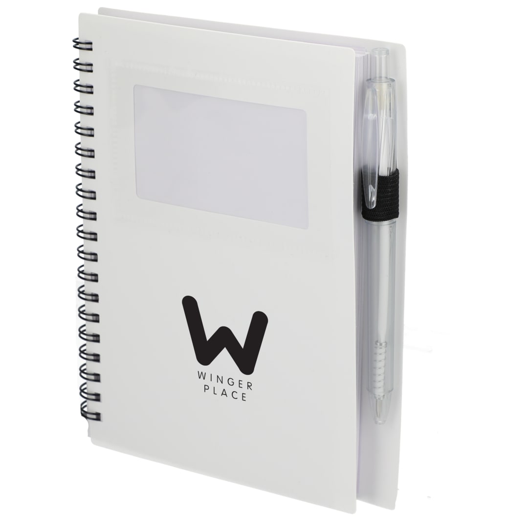 FSC® Recycled 5" x 7" Star Spiral Notebook with Pe 84