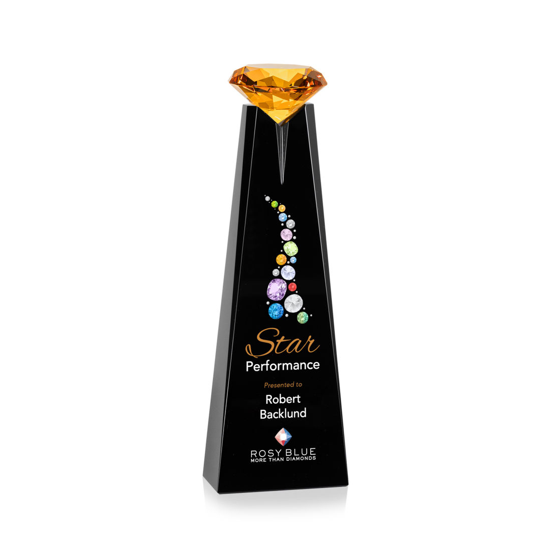 Alicia Gemstone VividPrint™ Award - Black/Amber 5