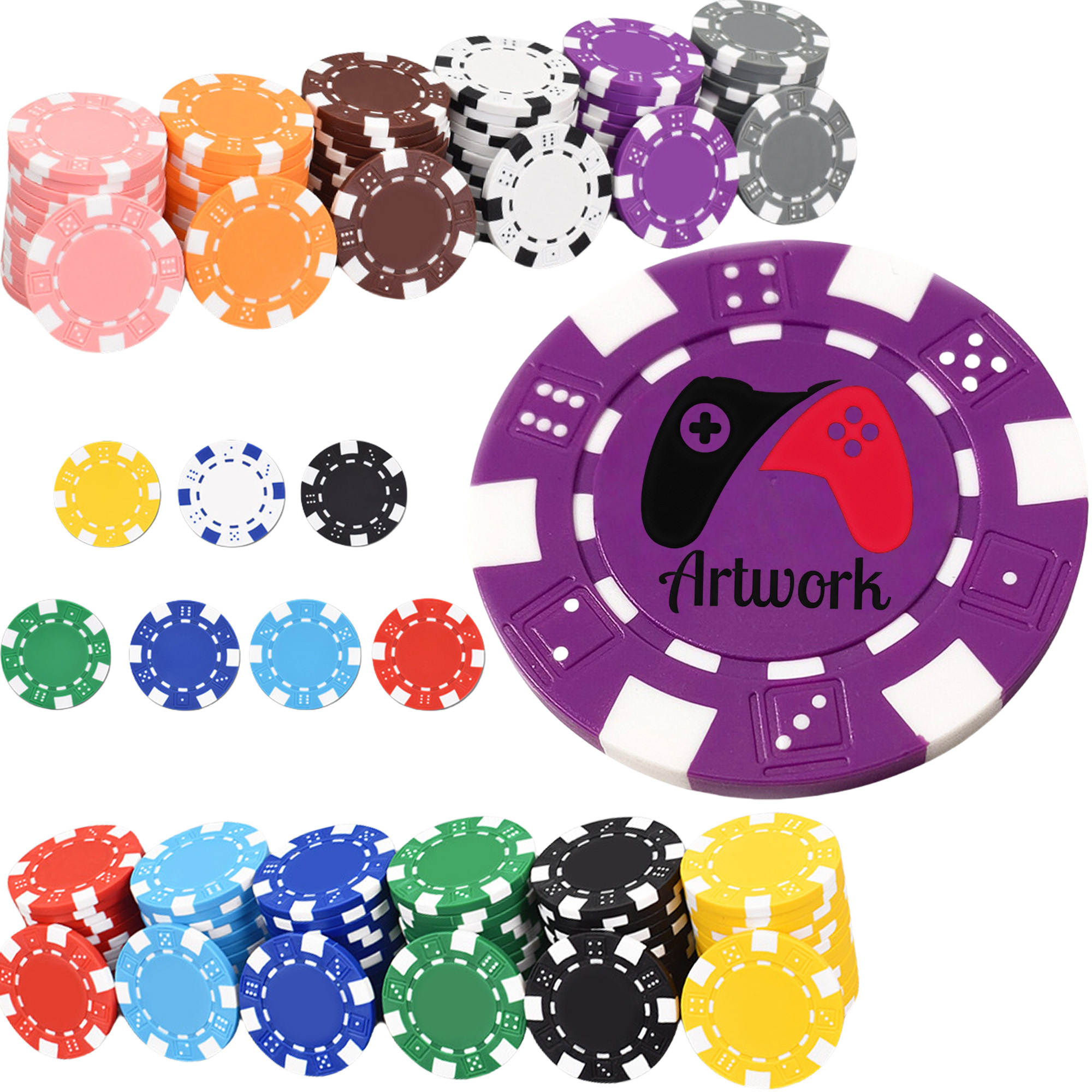 Double Sided Full Color Print Poker Chip 2