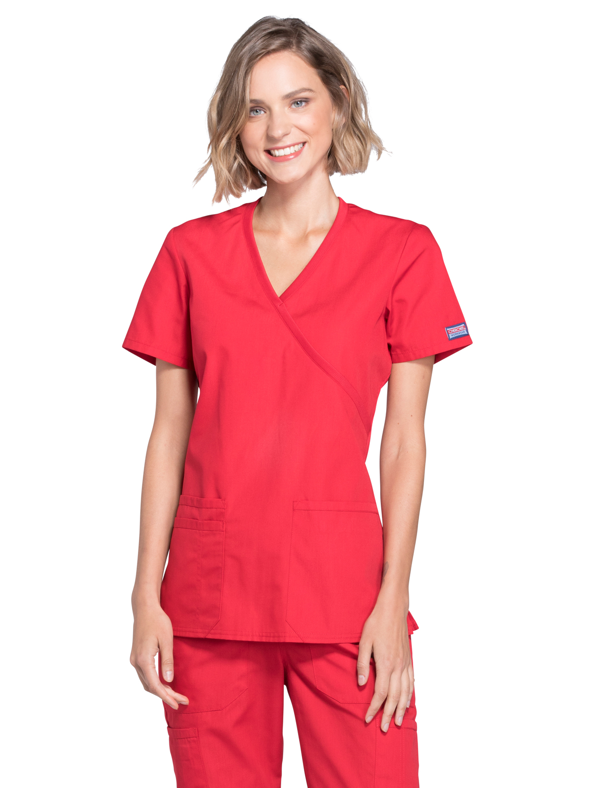Cherokee - Workwear Originals - Women's 2-Pocket Mock Wrap Top 17