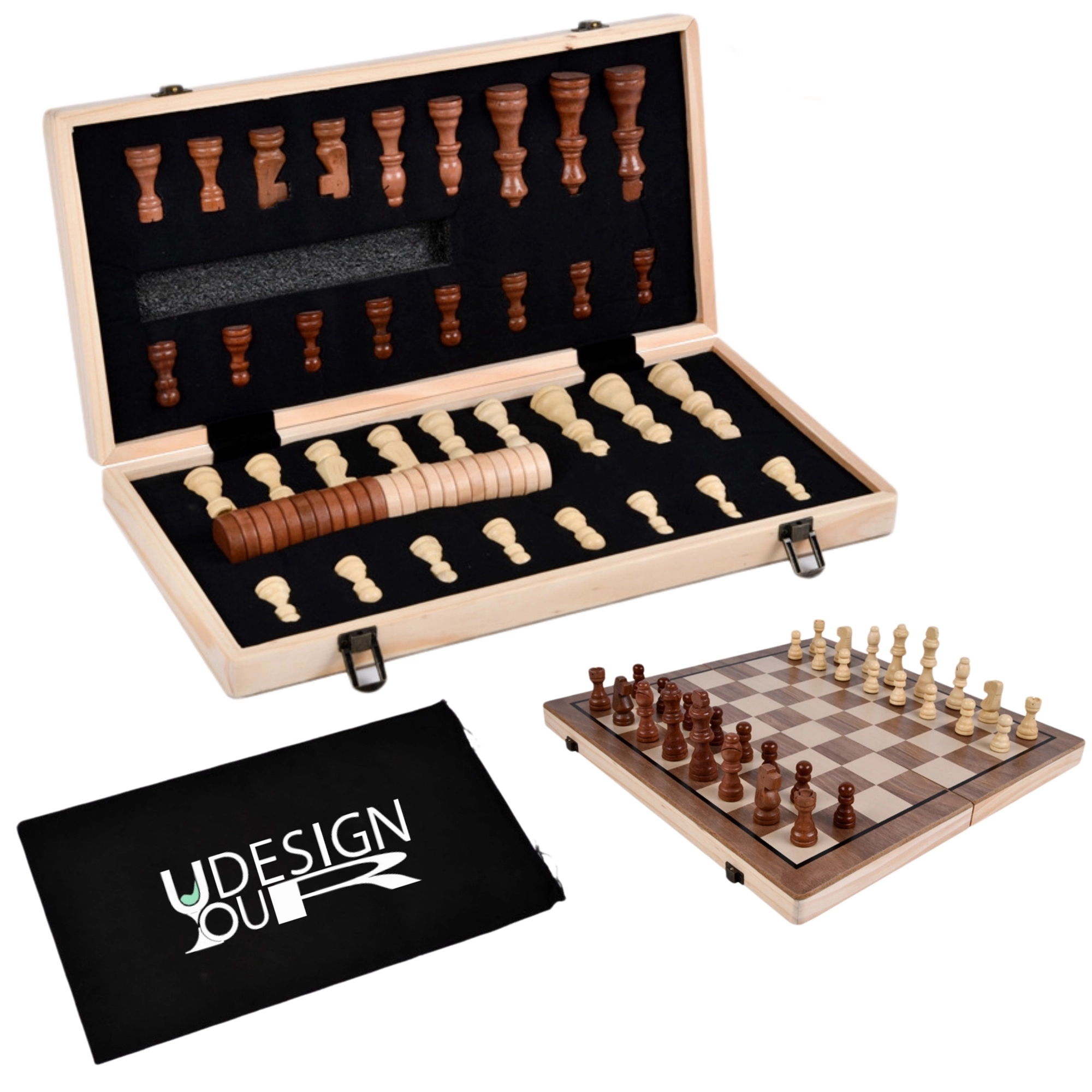 Wooden Chess Set Board Game for Adults and Kids