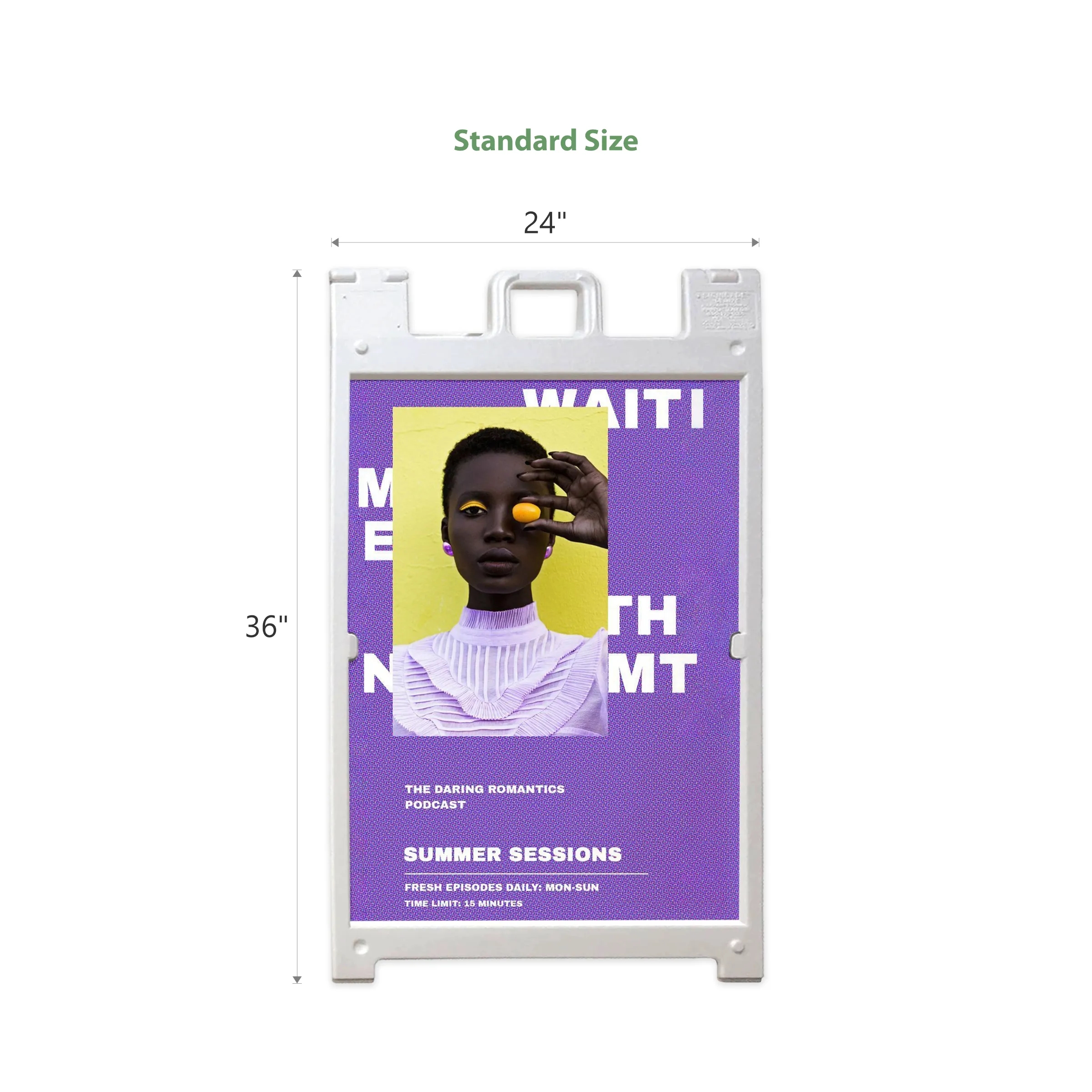 26.8" x 42.5" Plastic A Frame Kit - White 10