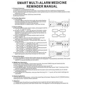4 Compartment Medicine Pill Case With Alarm Reminder 1