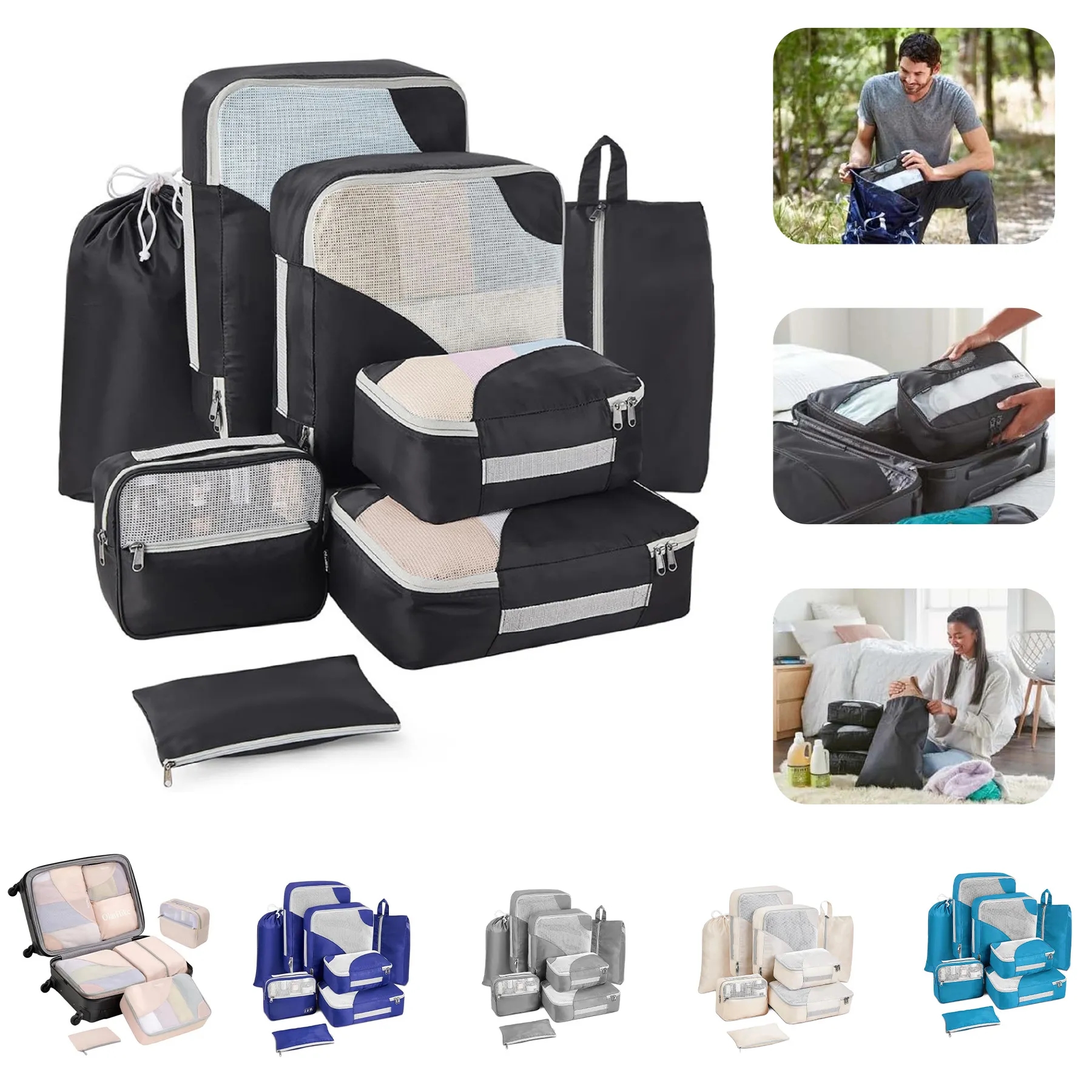 8 Set Packing Cubes for Suitcases 2