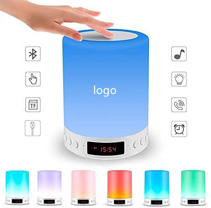 Dimmable LED Light Wireless Bluetooth Speaker Alarm Clock 2