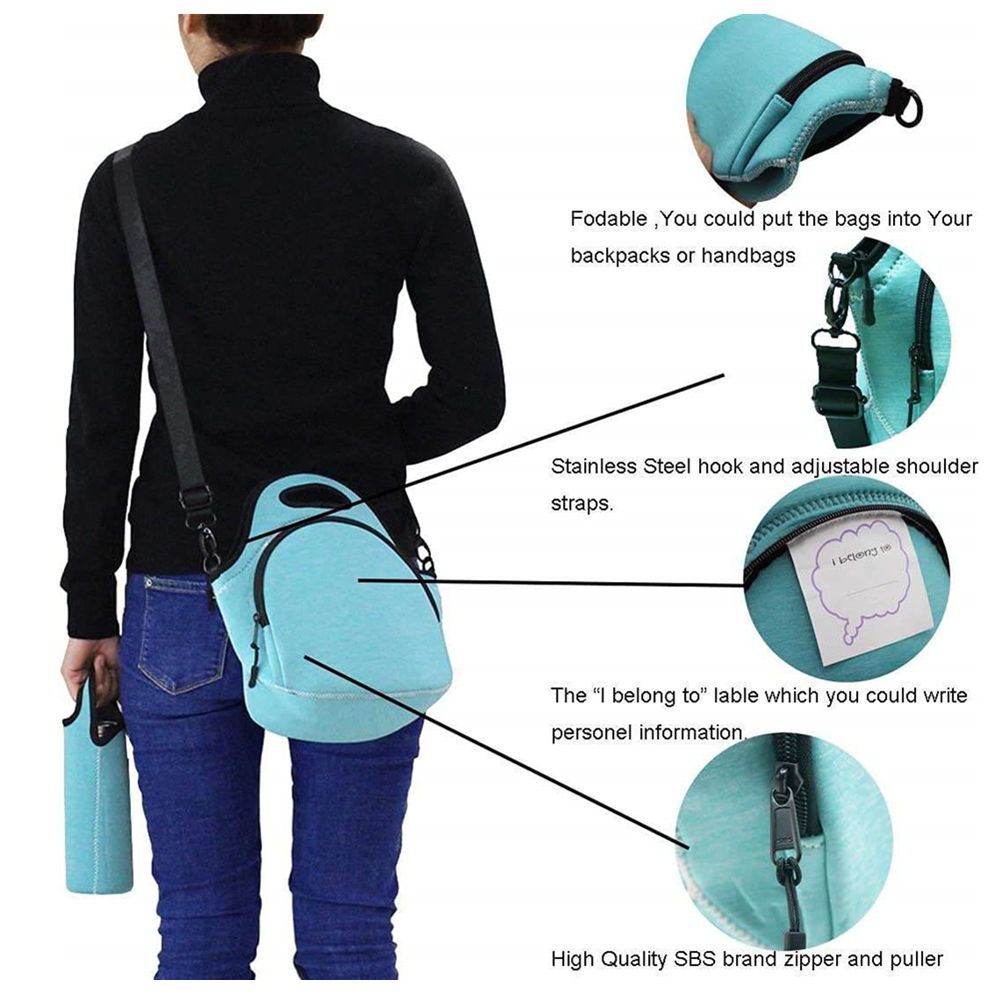 Neoprene Lunch Bag With Strap 1